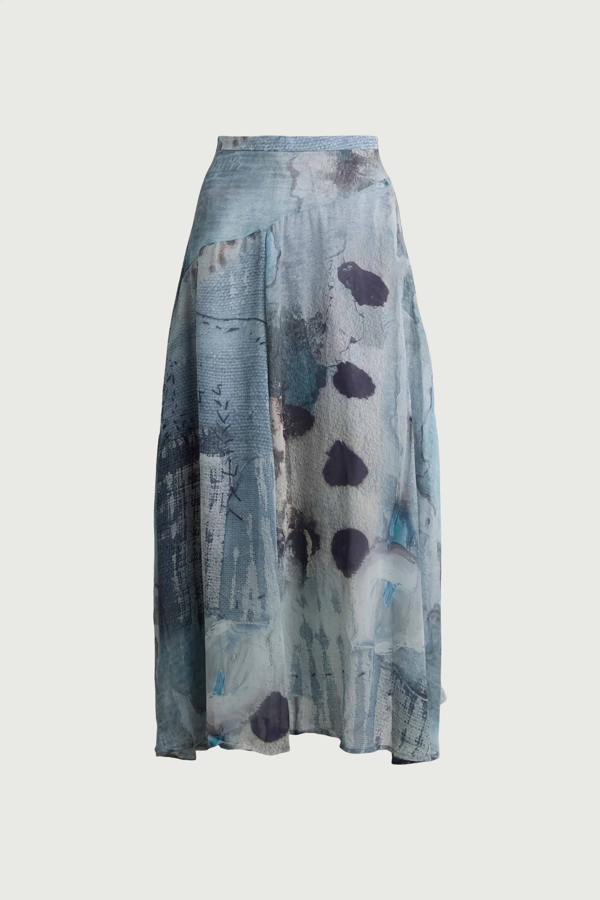 ABSTRACT PRINT MIDI SKIRT - Image 4