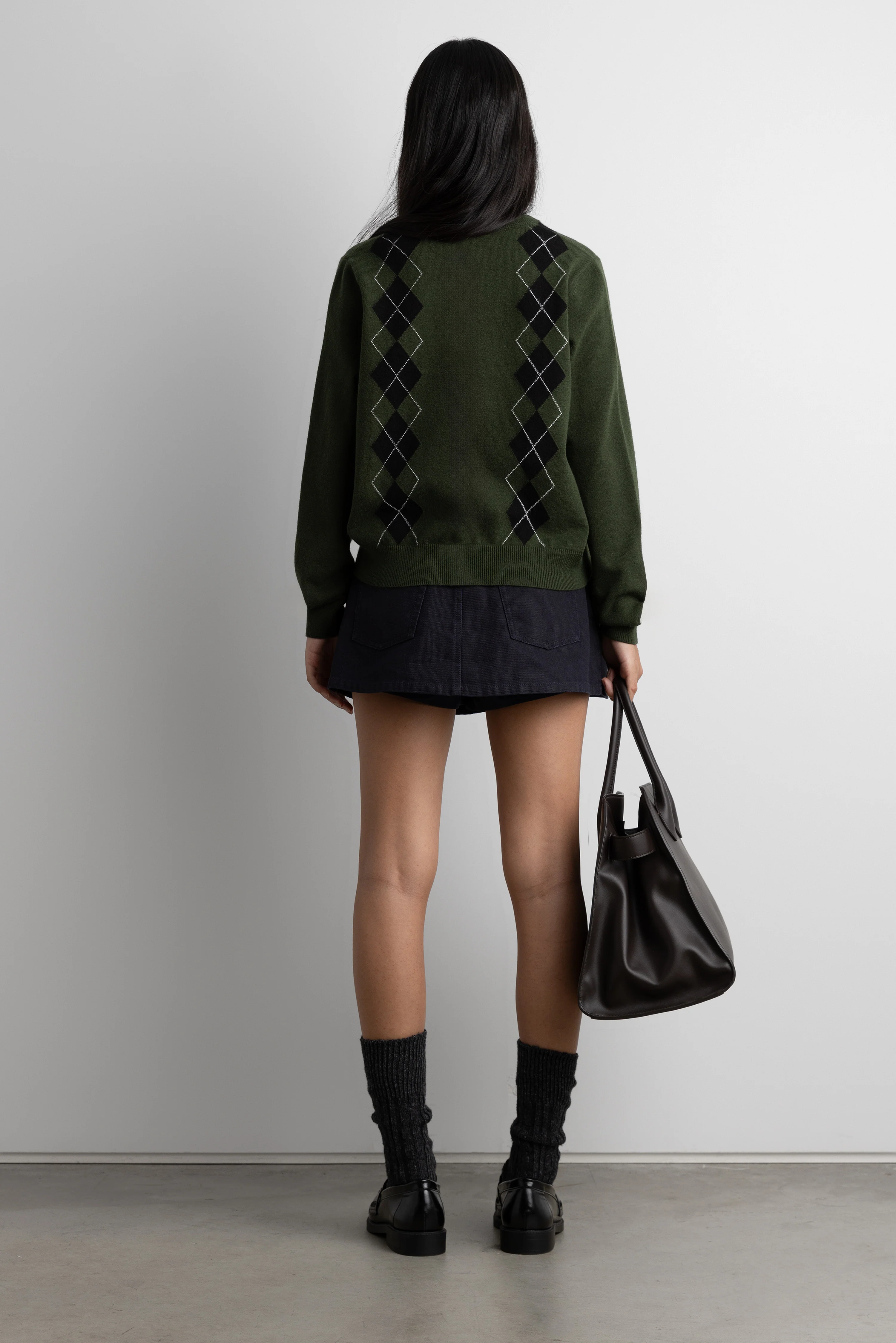 ARGYLE BUTTON FRONT CARDIGAN - Image 3