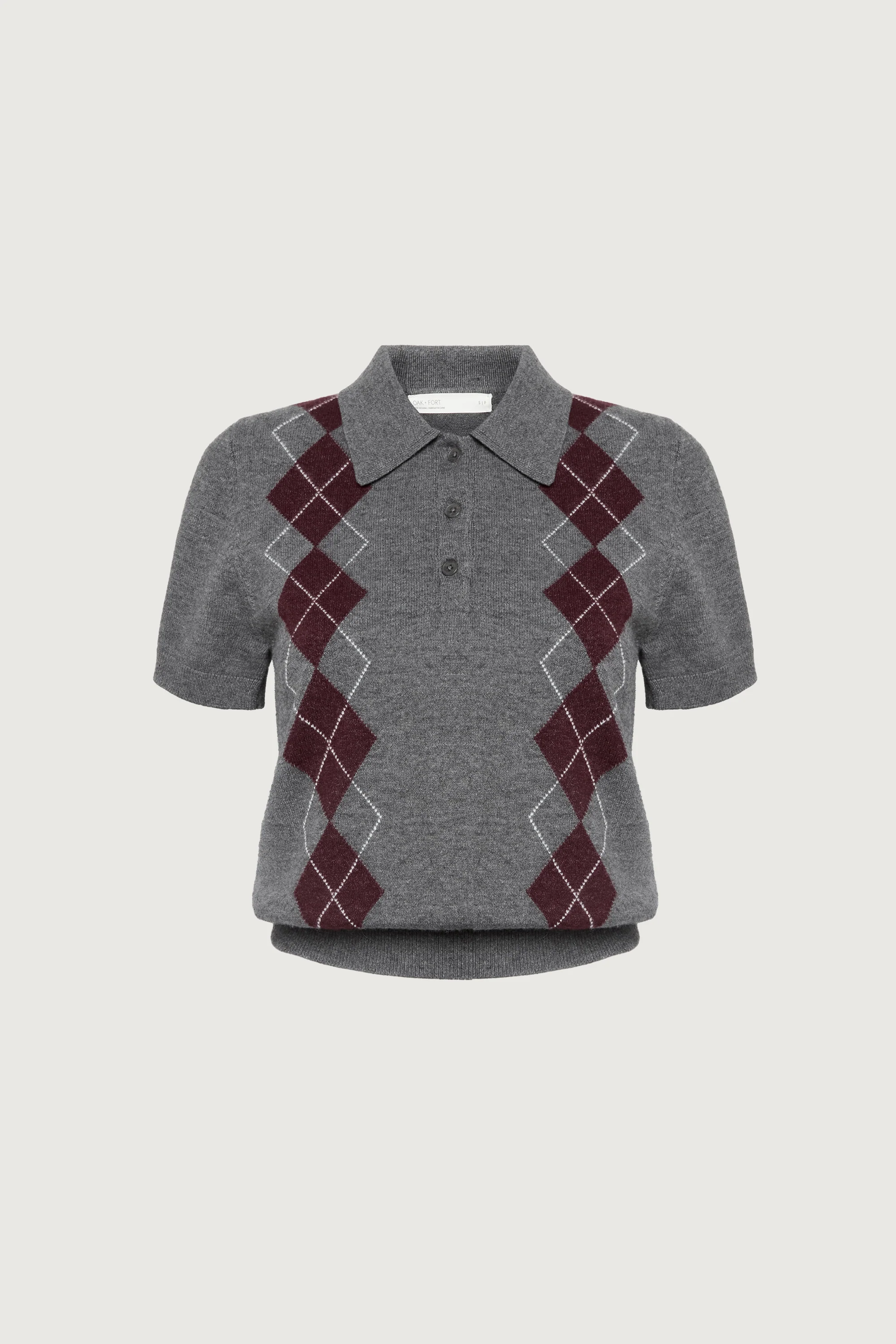 ARGYLE SHORT SLEEVE POLO SWEATER - Image 4