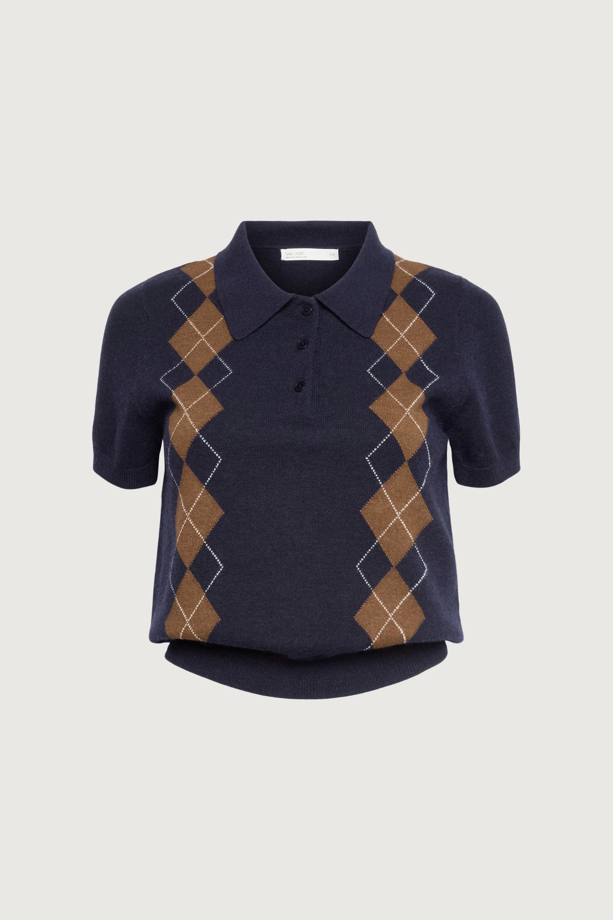 ARGYLE SHORT SLEEVE POLO SWEATER - Image 9