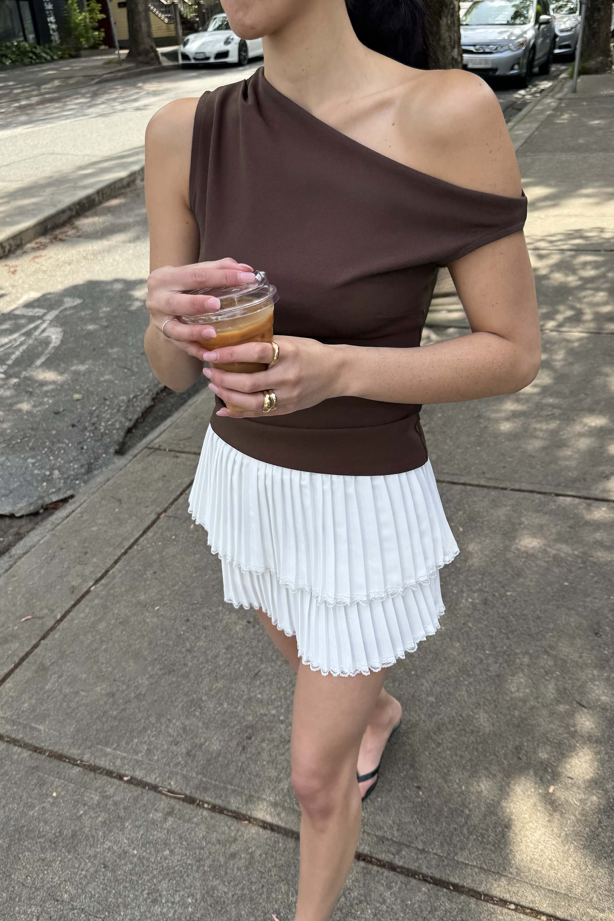 ASYMMETRIC OFF THE SHOULDER TANK - Image 11