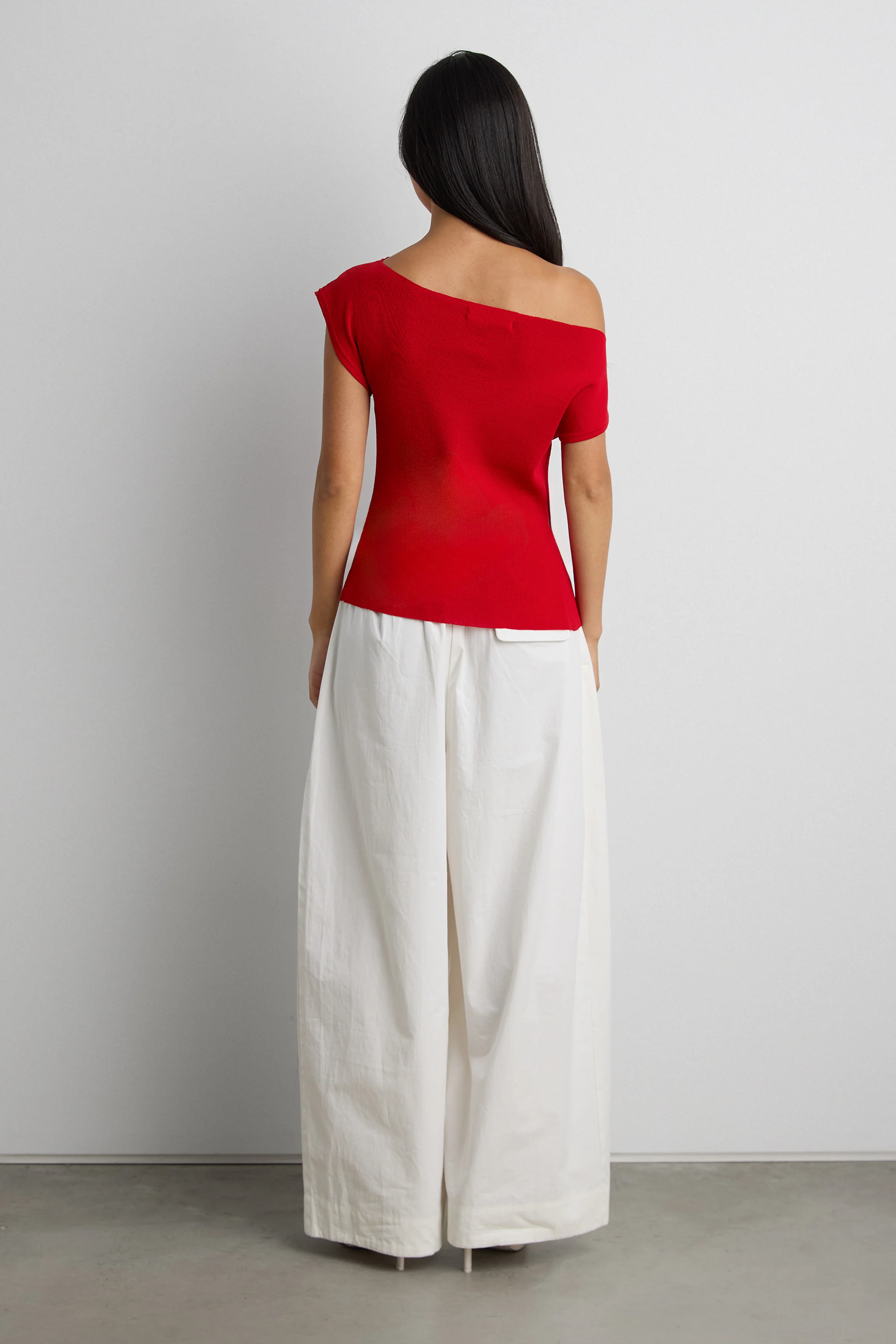 ASYMMETRICAL OFF THE SHOULDER CAP SLEEVE SWEATER - Image 10