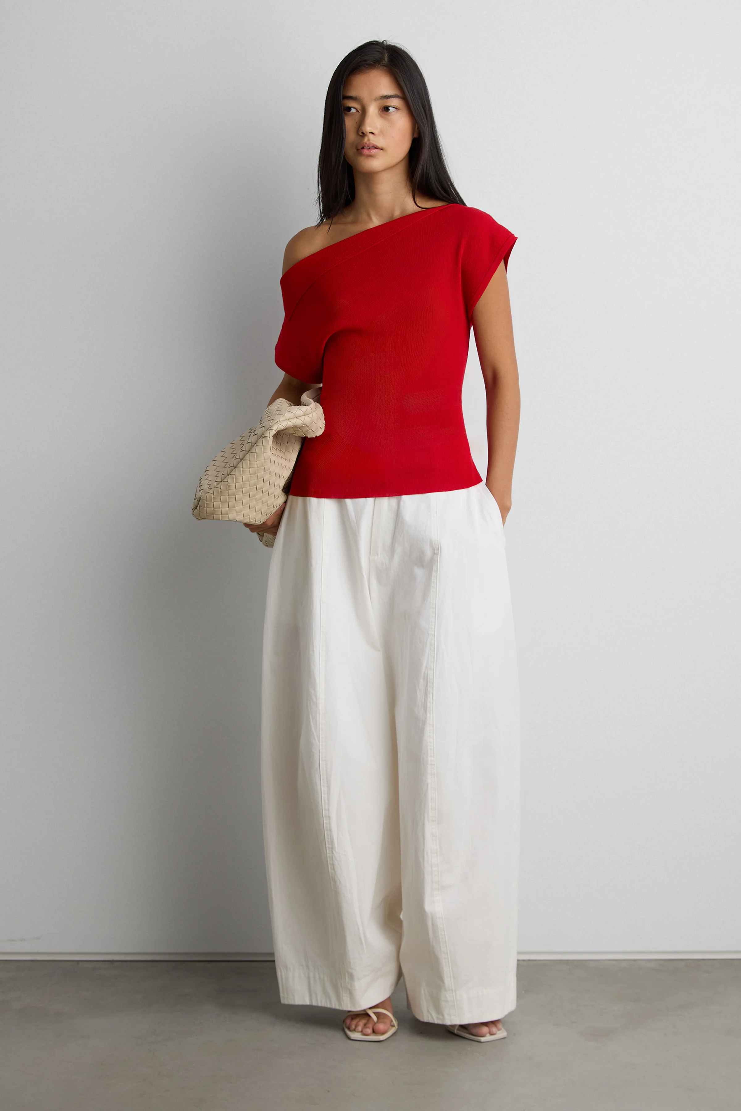 ASYMMETRICAL OFF THE SHOULDER CAP SLEEVE SWEATER - Image 13