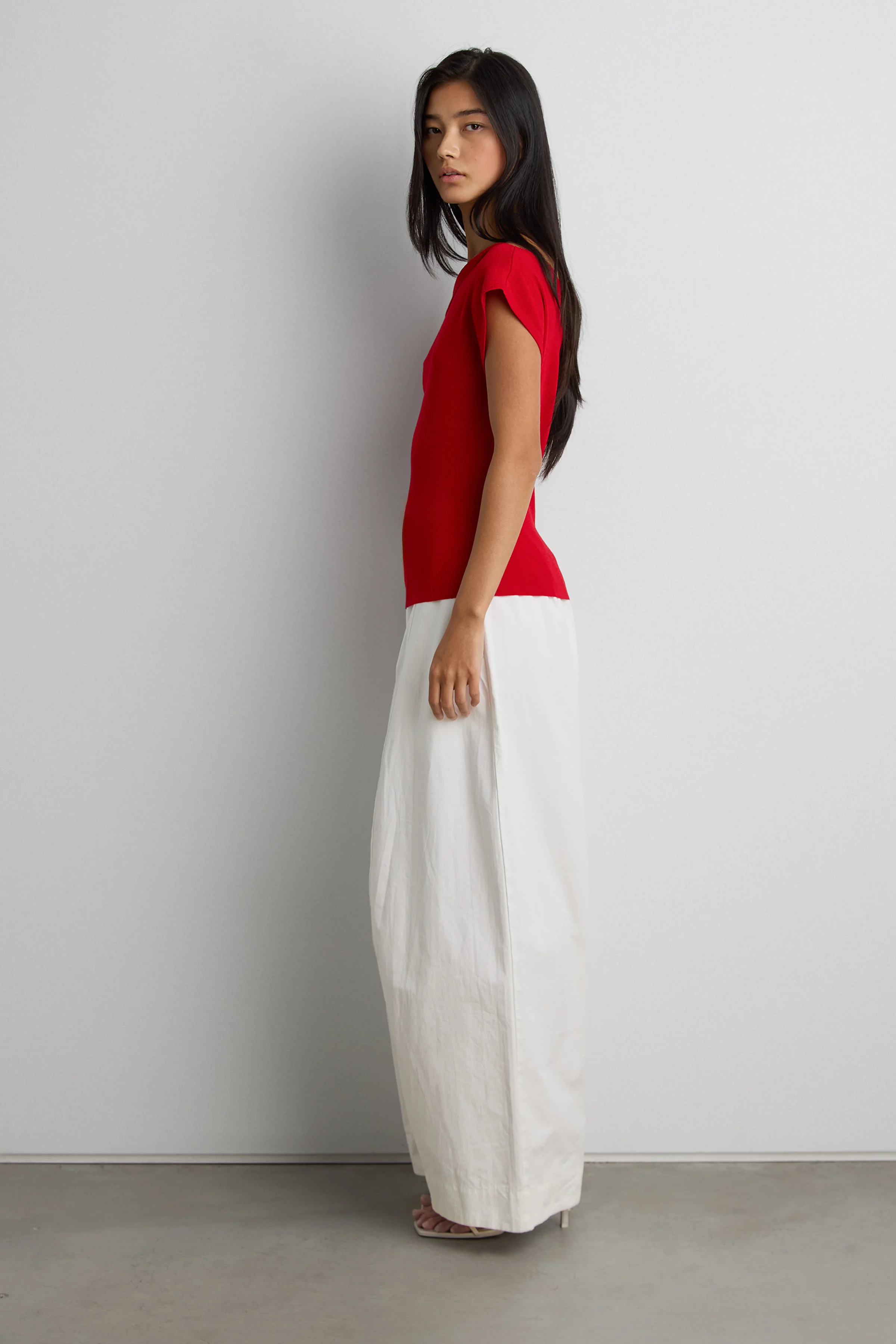 ASYMMETRICAL OFF THE SHOULDER CAP SLEEVE SWEATER - Image 15