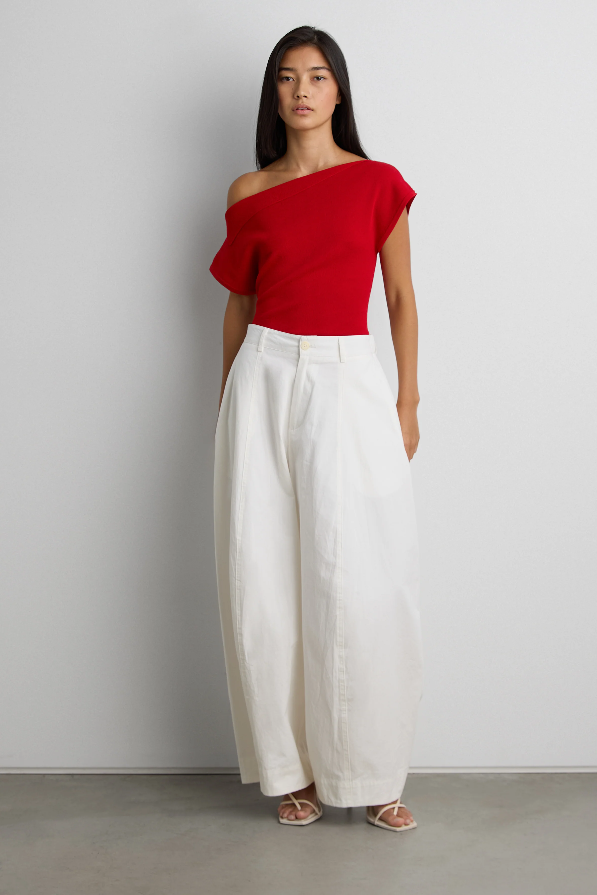 ASYMMETRICAL OFF THE SHOULDER CAP SLEEVE SWEATER - Image 20