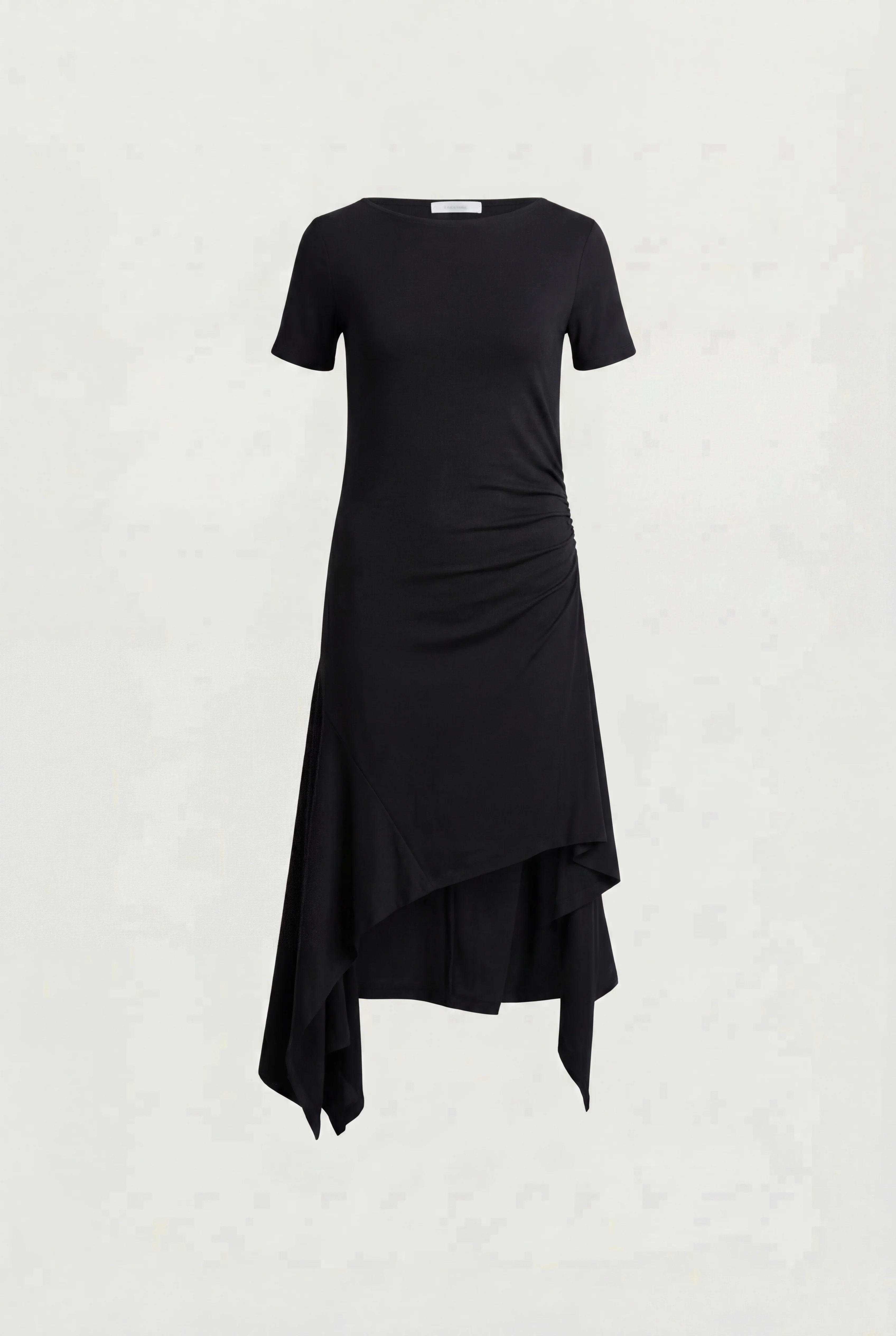ASYMMETRICAL RUFFLE HEM MIDI DRESS - Image 5
