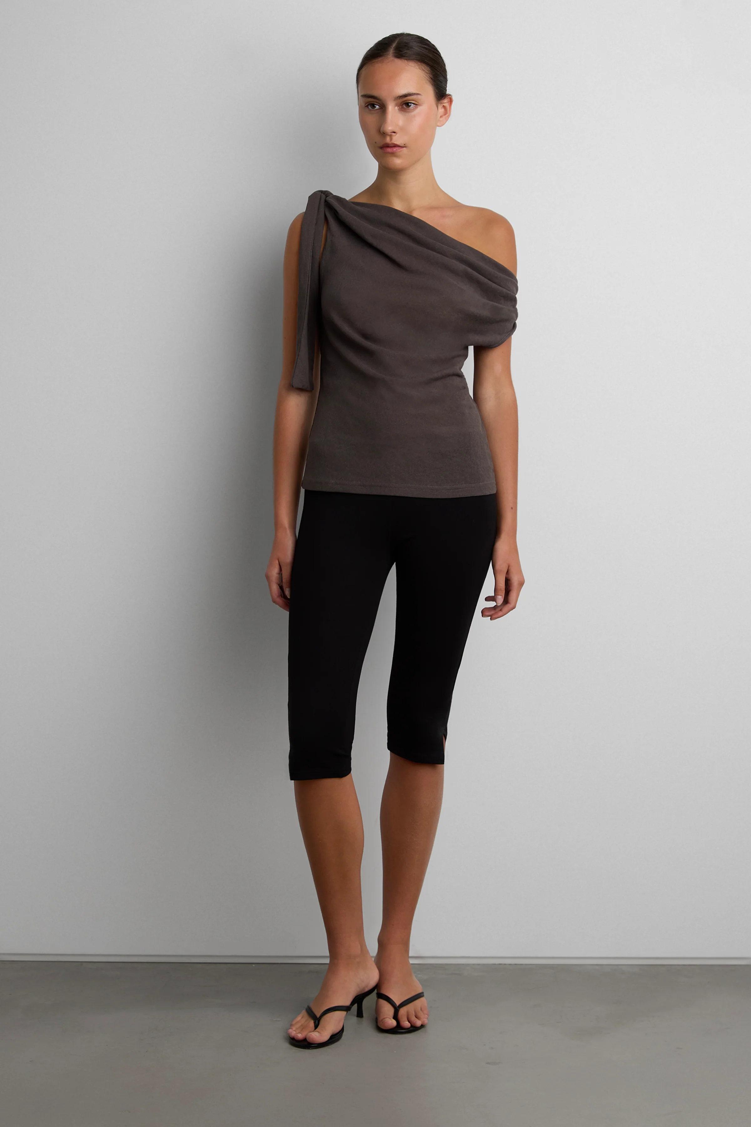ASYMMETRICAL SHIRRED OFF-SHOULDER TOP - Image 2