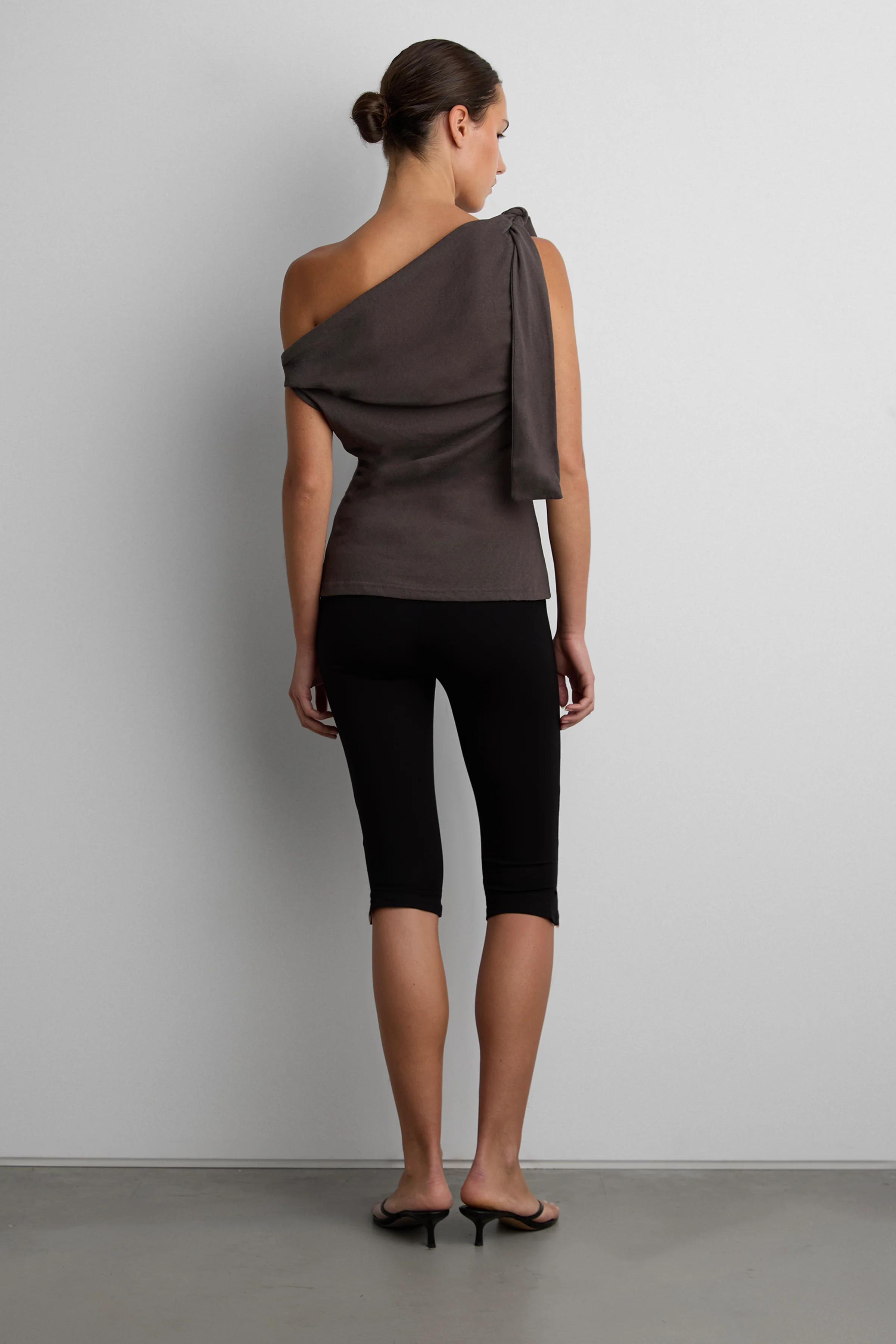 ASYMMETRICAL SHIRRED OFF-SHOULDER TOP - Image 4