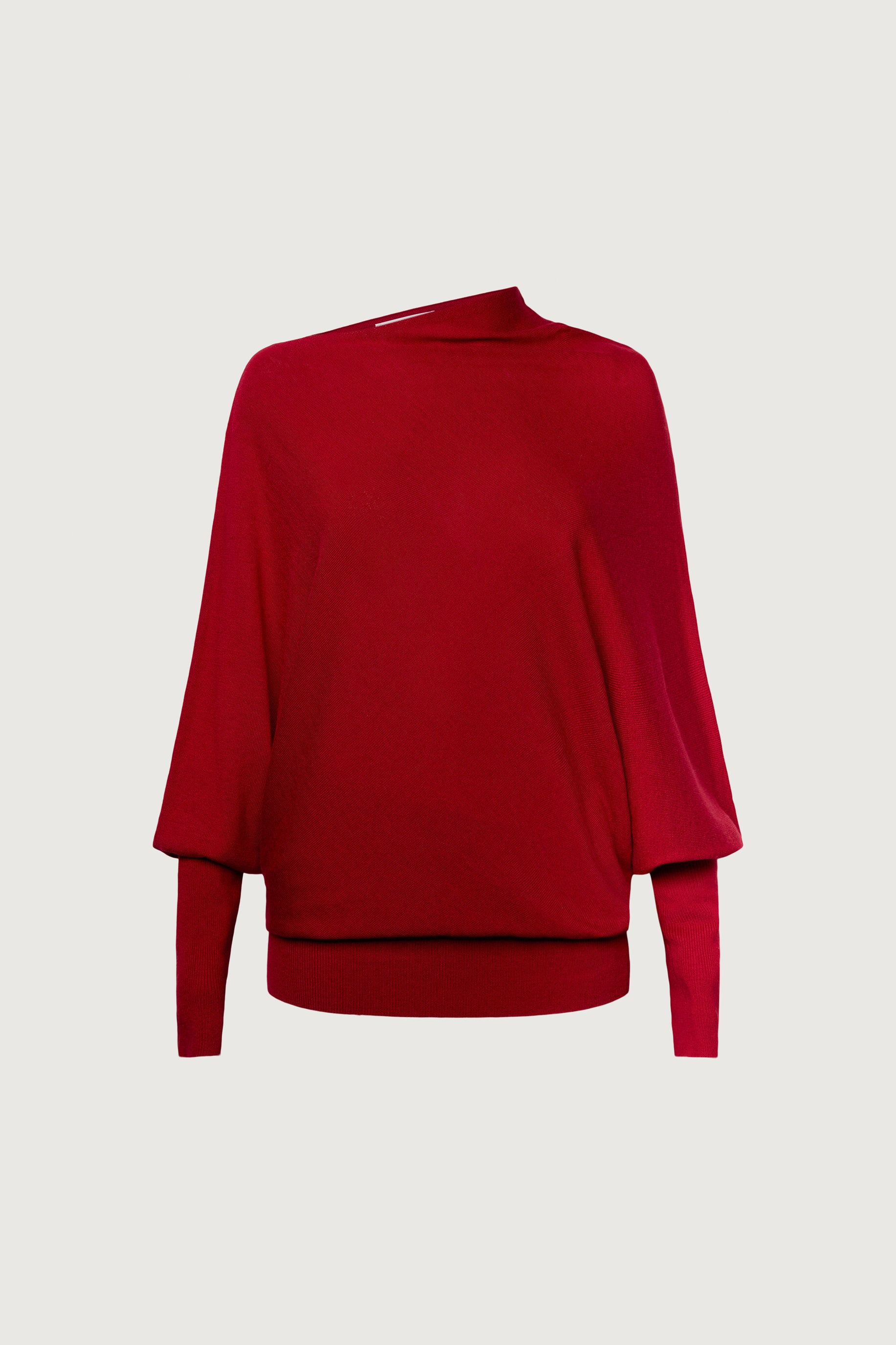 ASYMMETRICAL SWEATER WITH CUFFED SLEEVE - Image 12