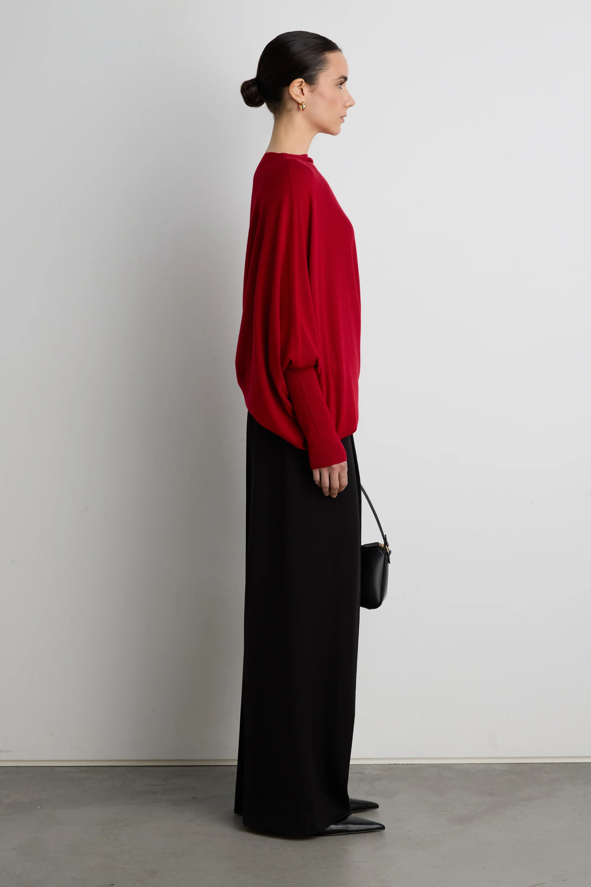 ASYMMETRICAL SWEATER WITH CUFFED SLEEVE - Image 13