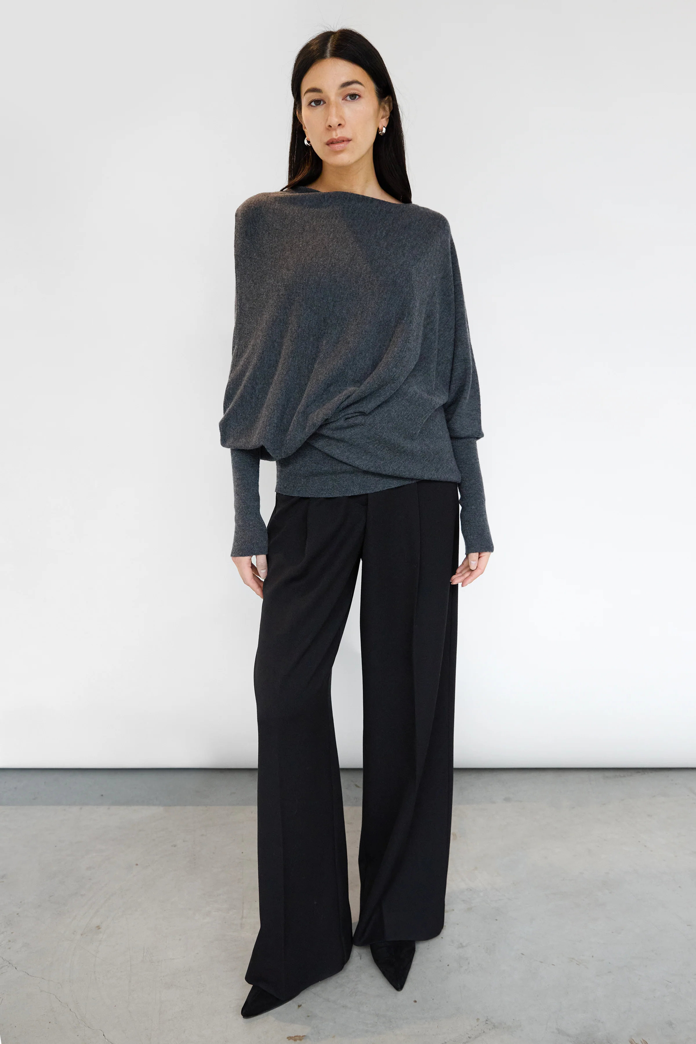 ASYMMETRICAL SWEATER WITH CUFFED SLEEVE - Image 5