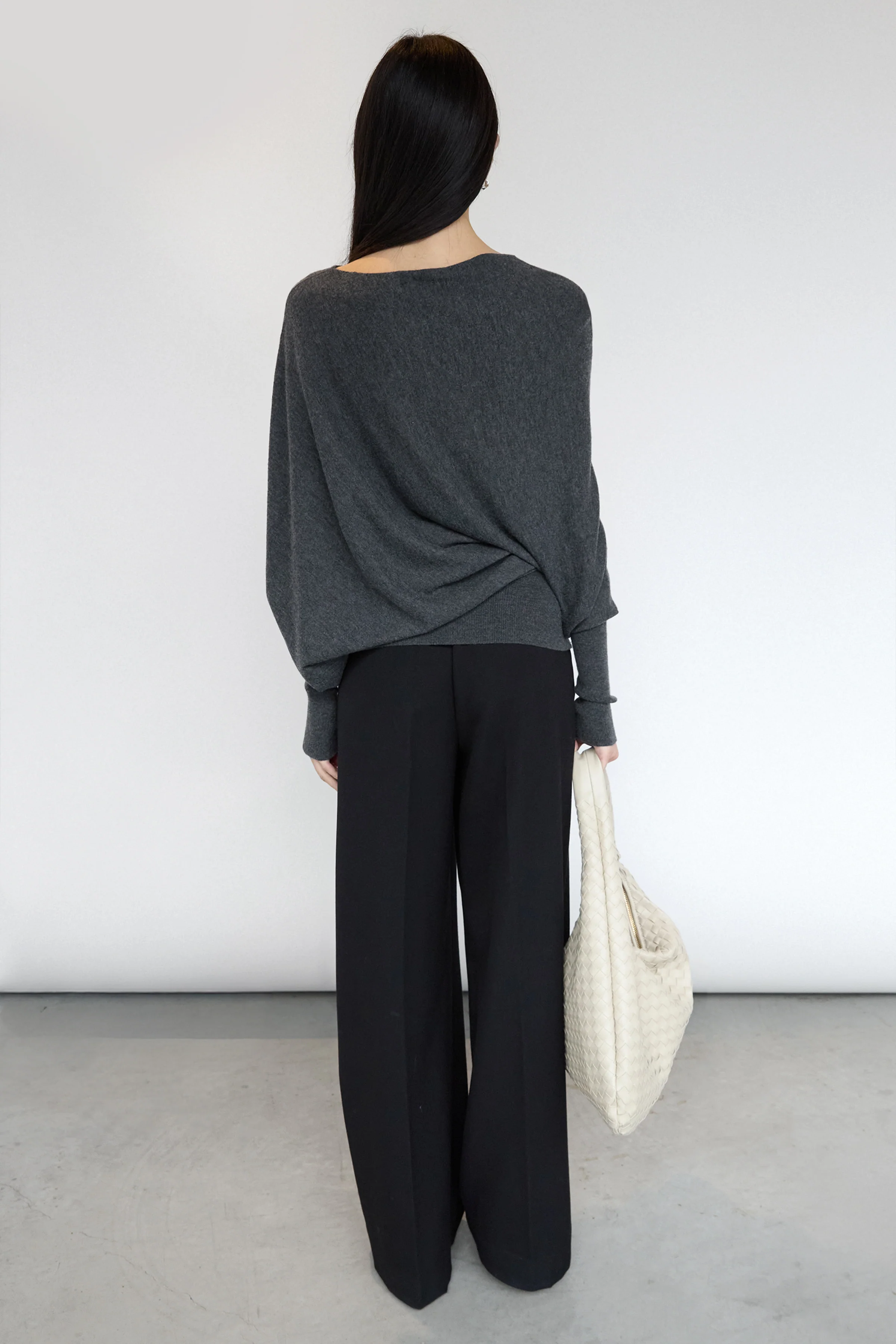 ASYMMETRICAL SWEATER WITH CUFFED SLEEVE - Image 7