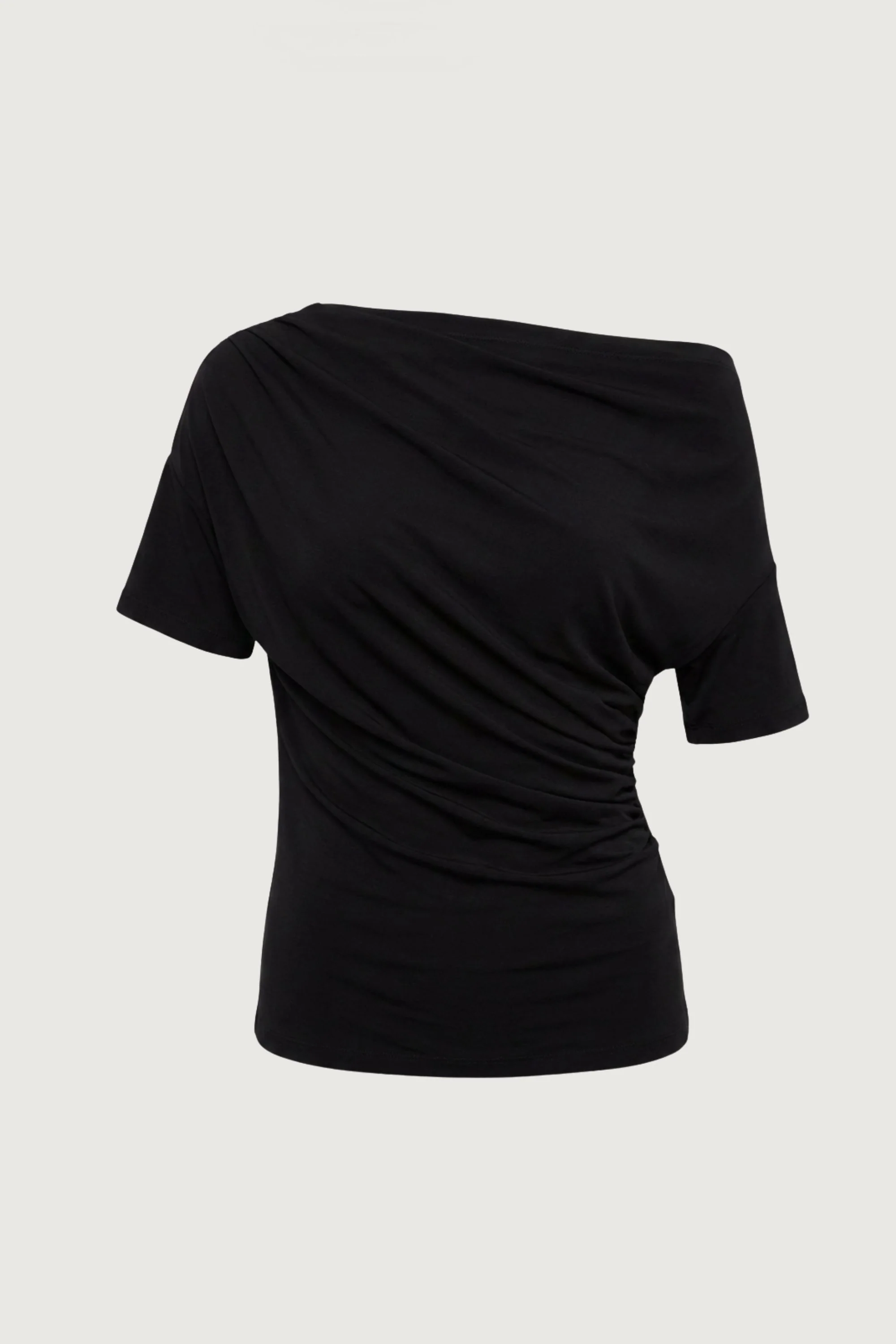 BOAT NECK TOP WITH SHIRRED SIDE DETAIL - Image 4