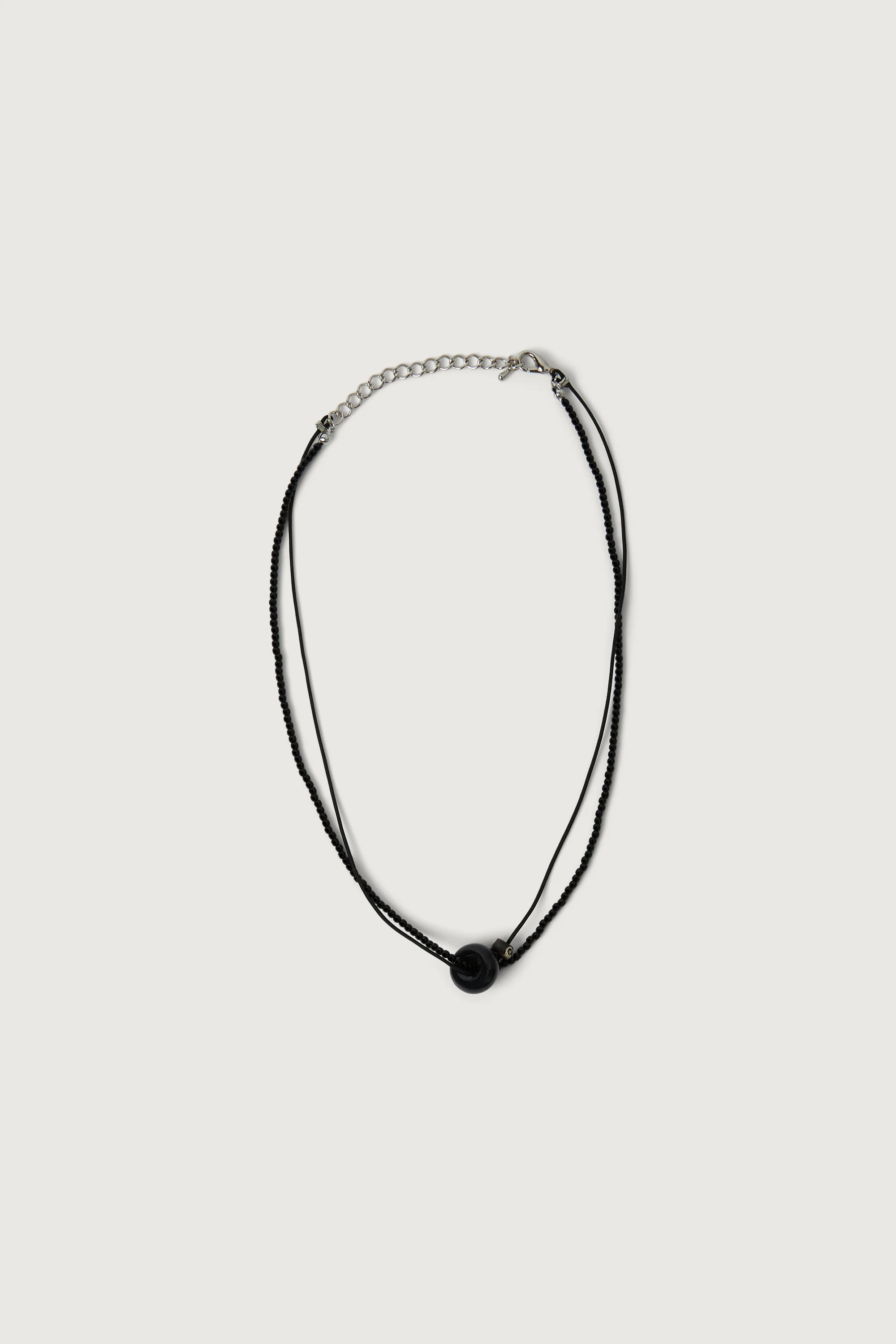 BRAIDED LAYERED BEADED NECKLACE - Image 2