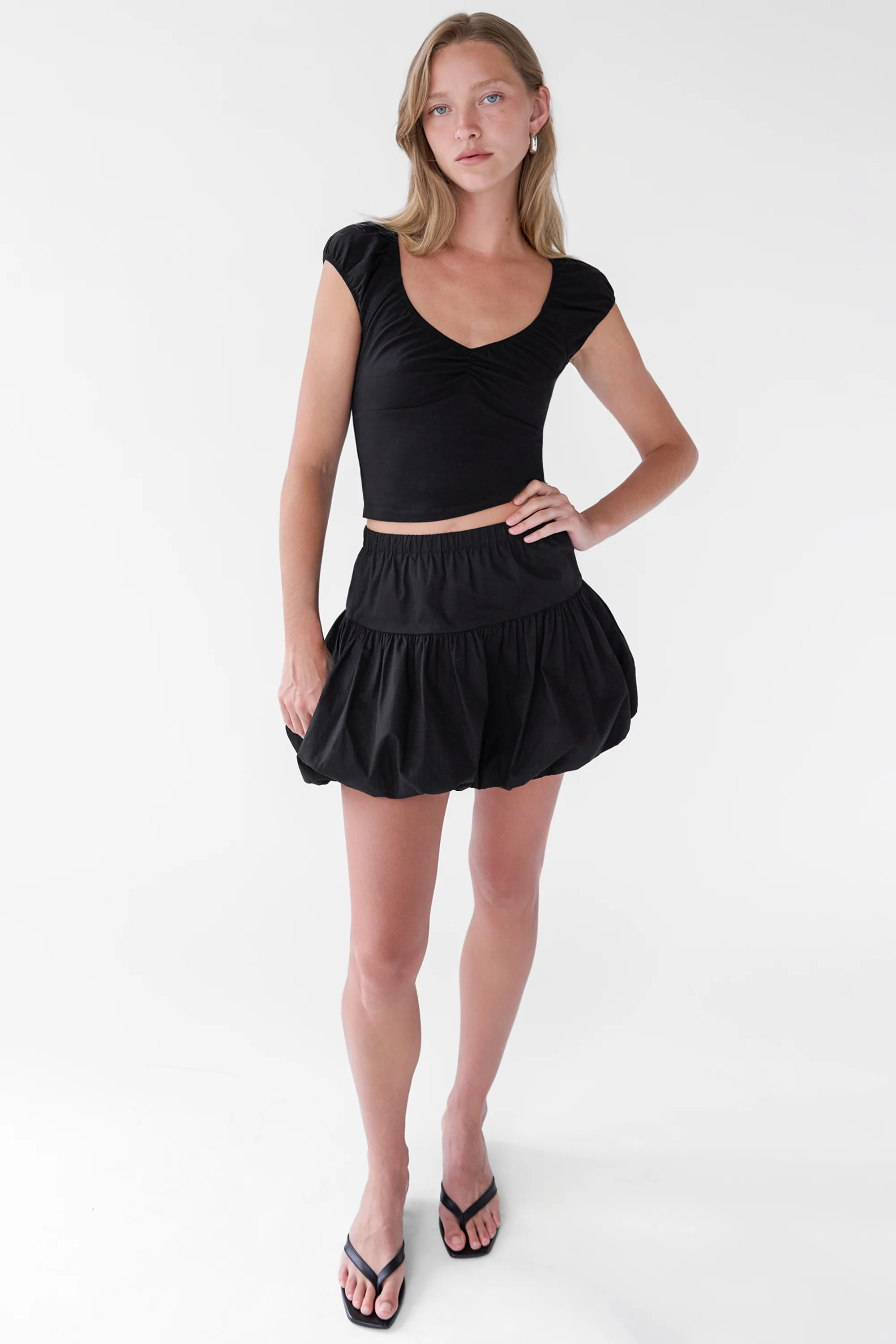 BUBBLE HEM MINI SKIRT - Image 9