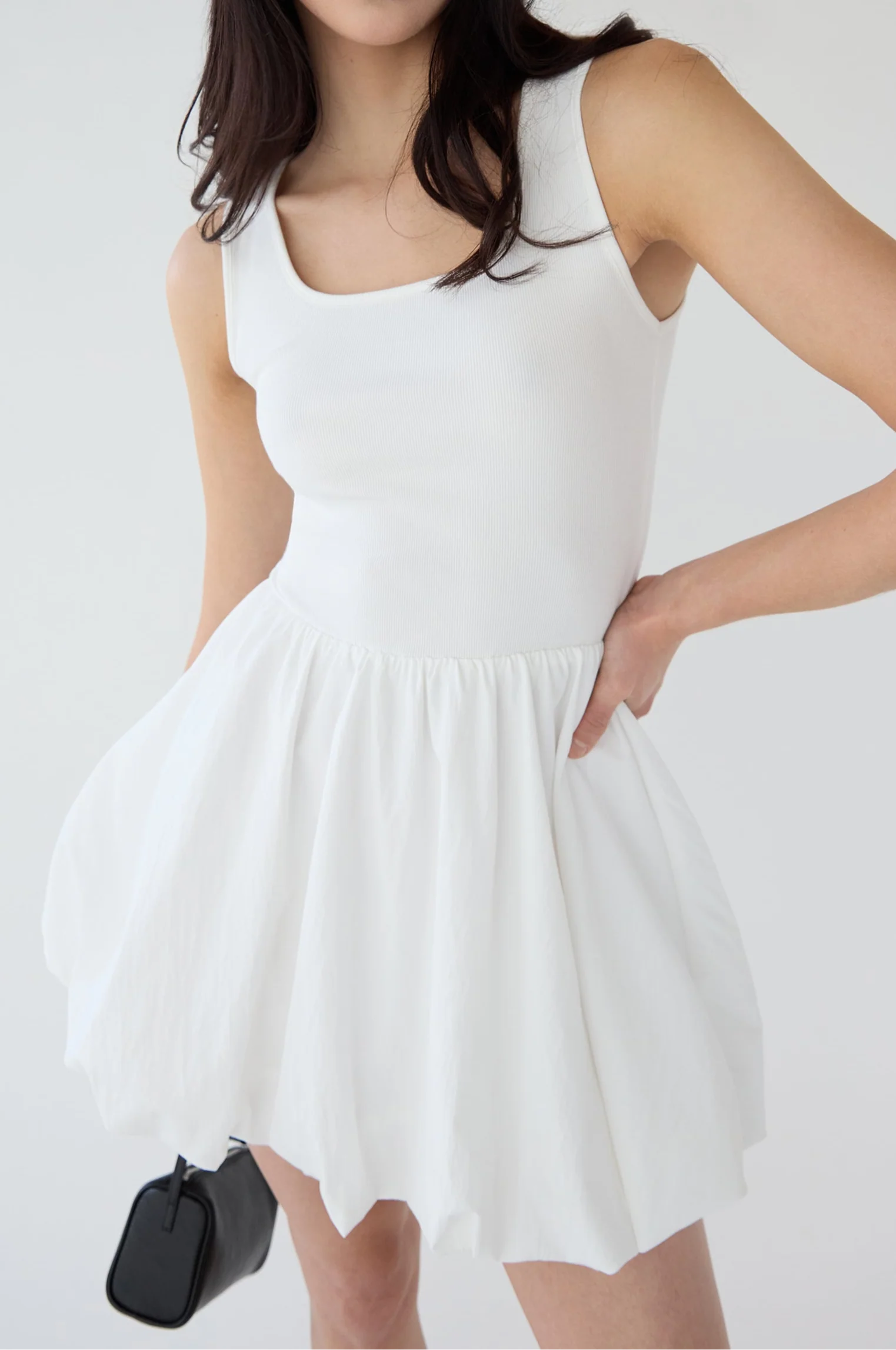 MINI BUBBLE HEM DRESS - Image 2