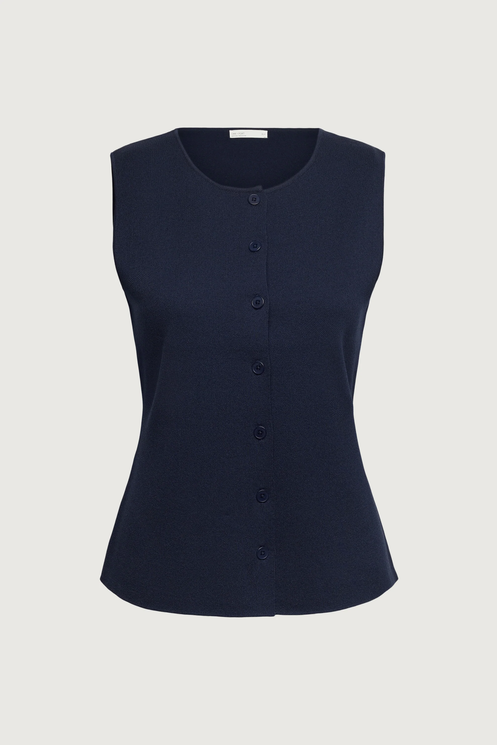 BUTTON FRONT KNIT SLEEVELESS VEST - Image 5