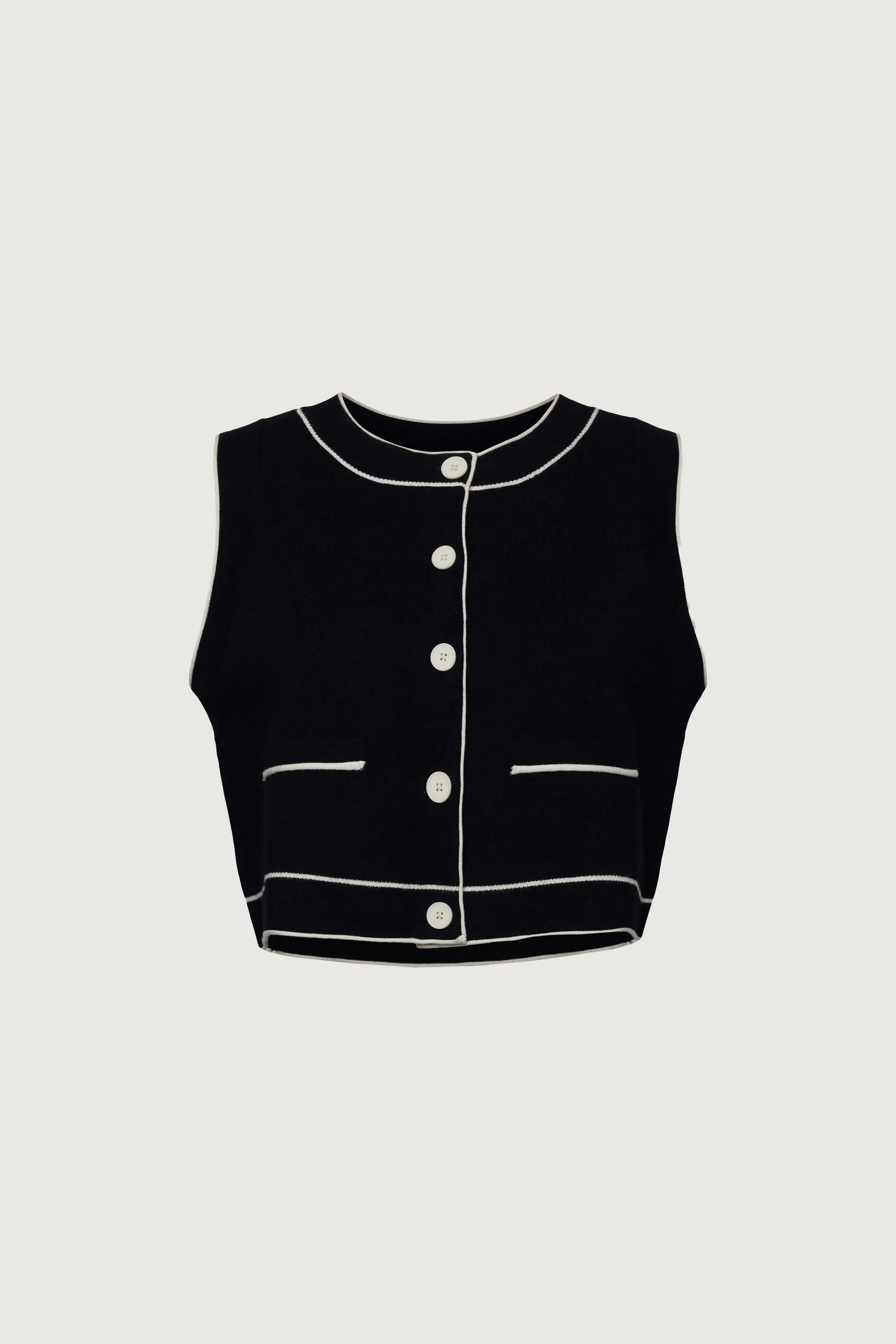 BUTTON UP SWEATER VEST - Image 8