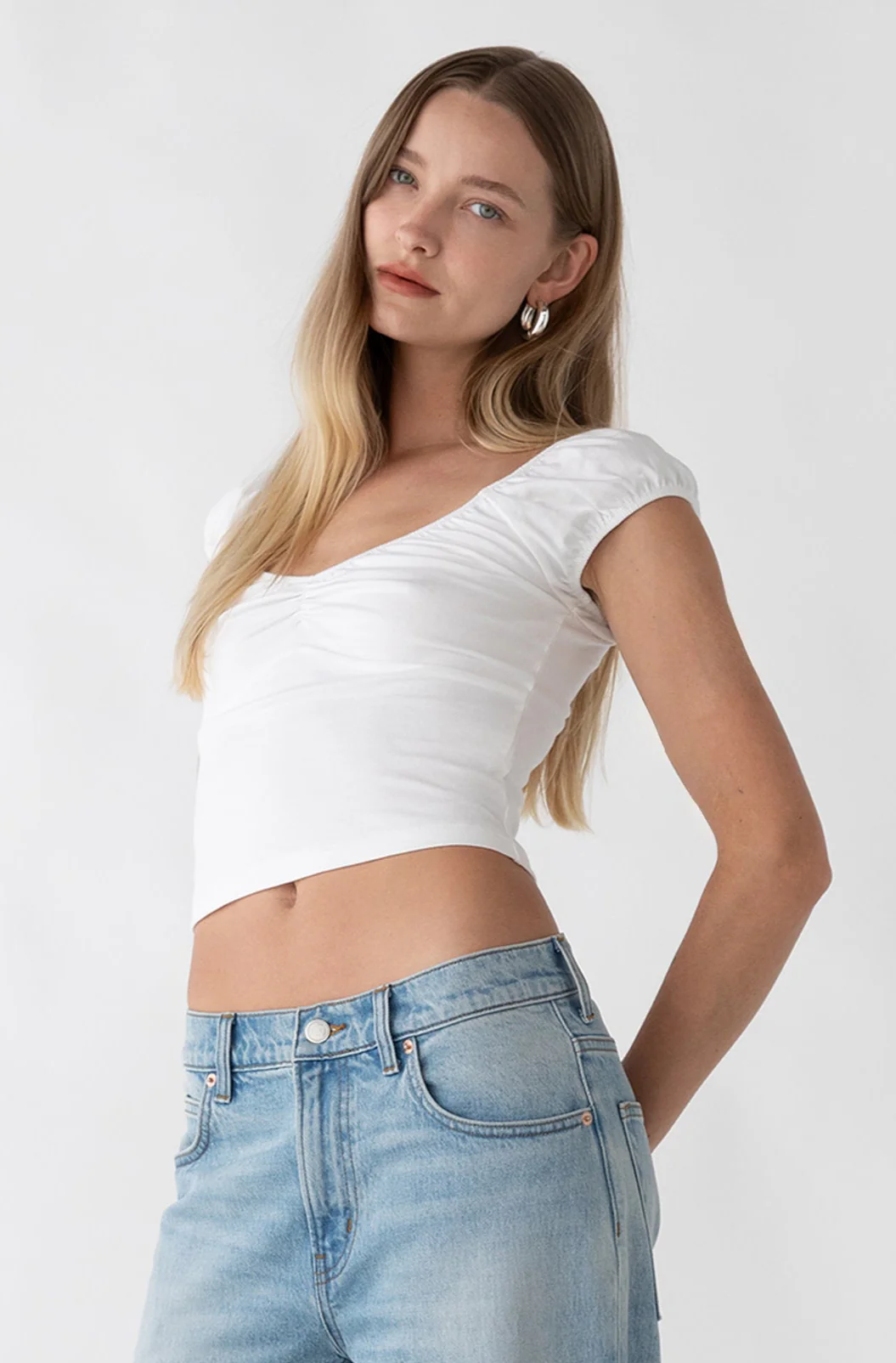 CAP SLEEVE CROPPED TOP - Image 4