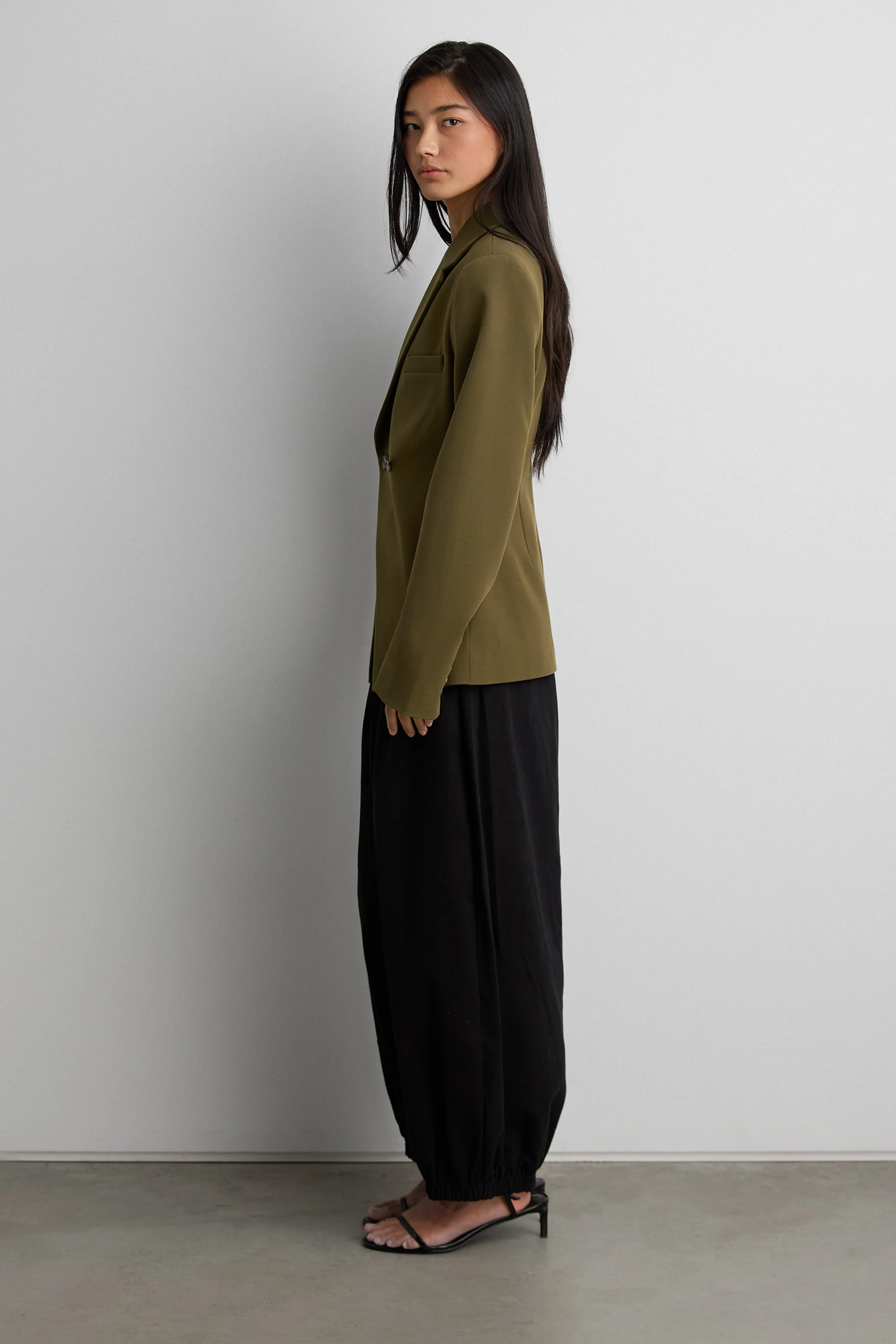 CINCHED WAIST DOUBLE-BREASTED BLAZER - Image 13