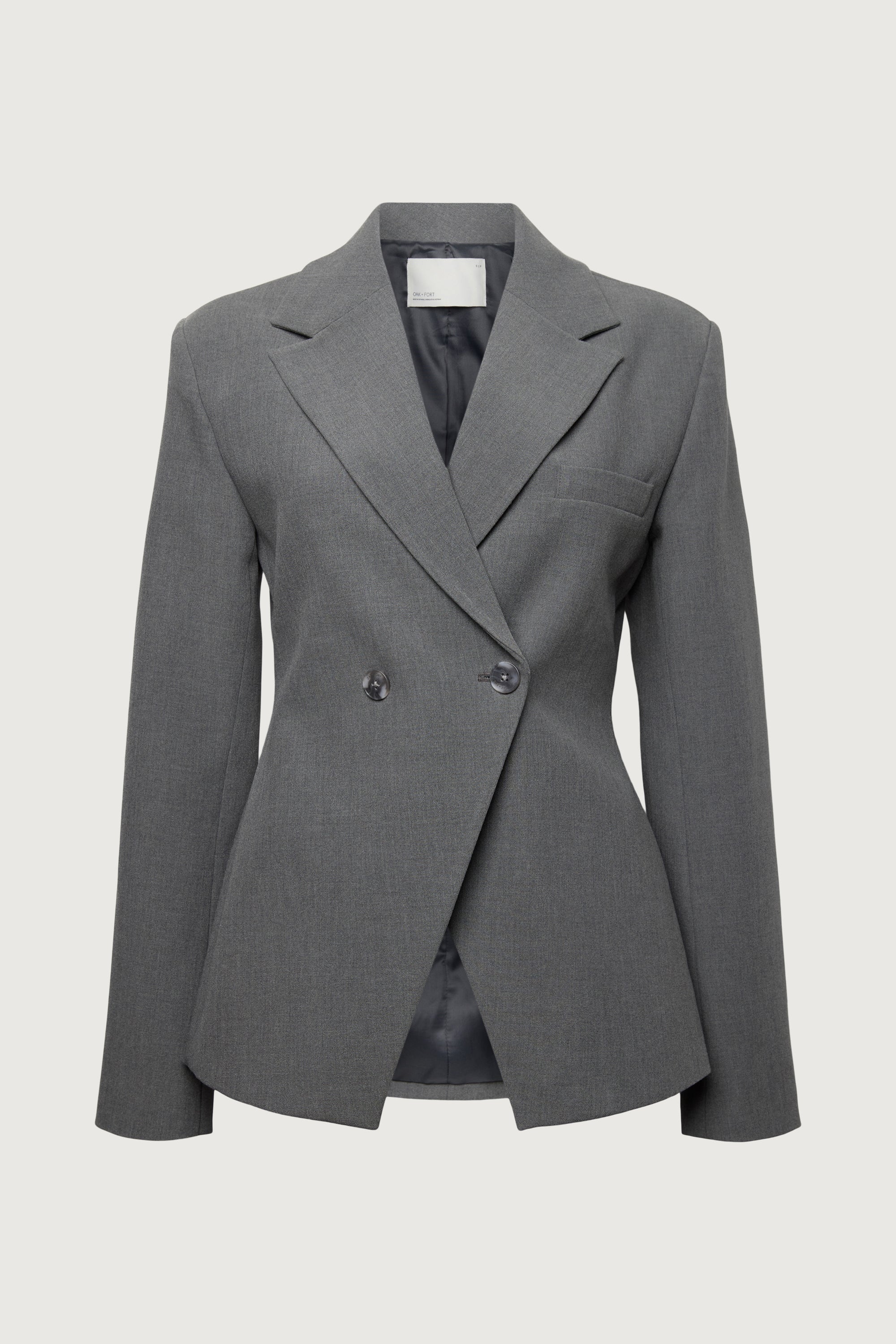 CINCHED WAIST DOUBLE-BREASTED BLAZER - Image 3