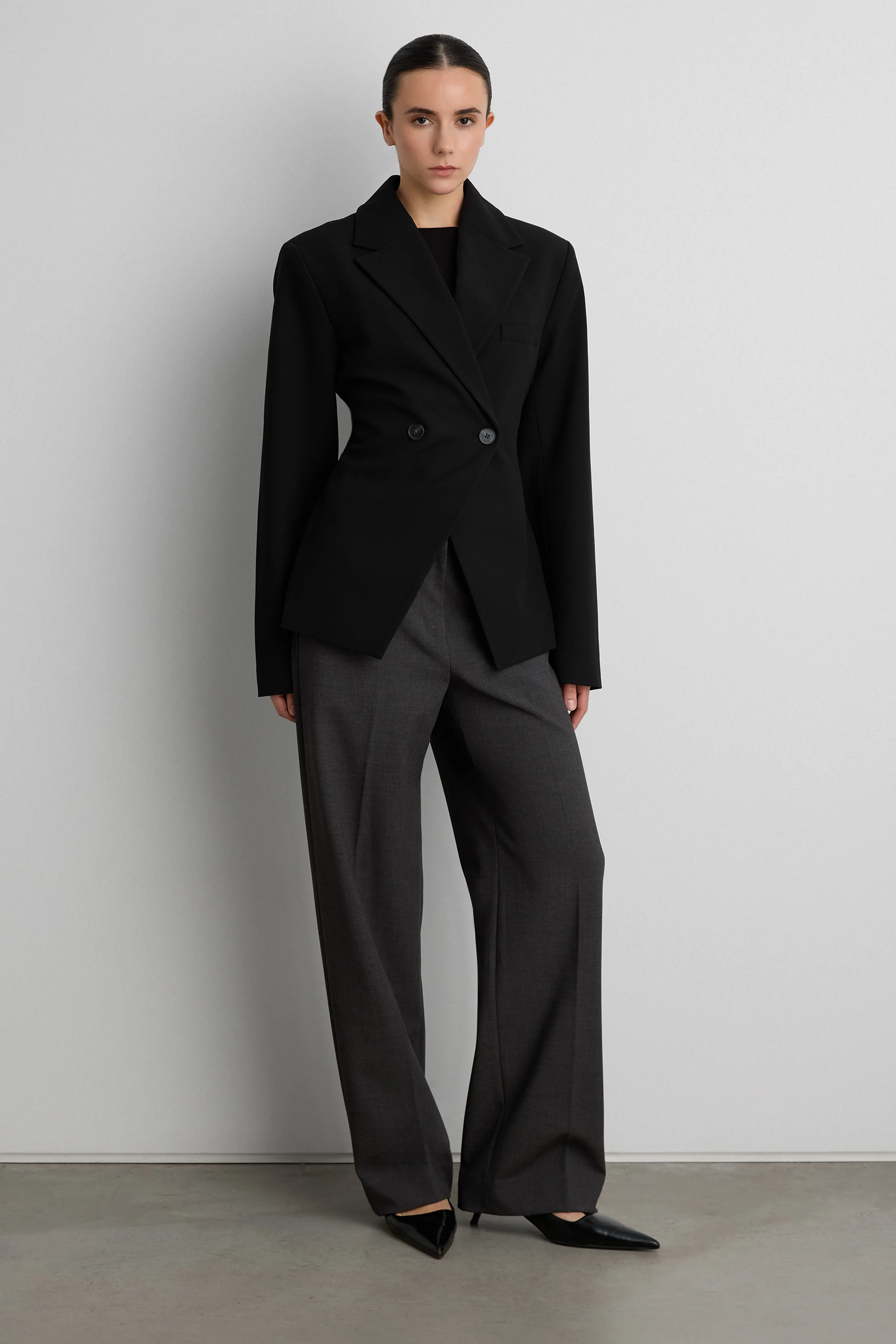 CINCHED WAIST DOUBLE-BREASTED BLAZER - Image 5