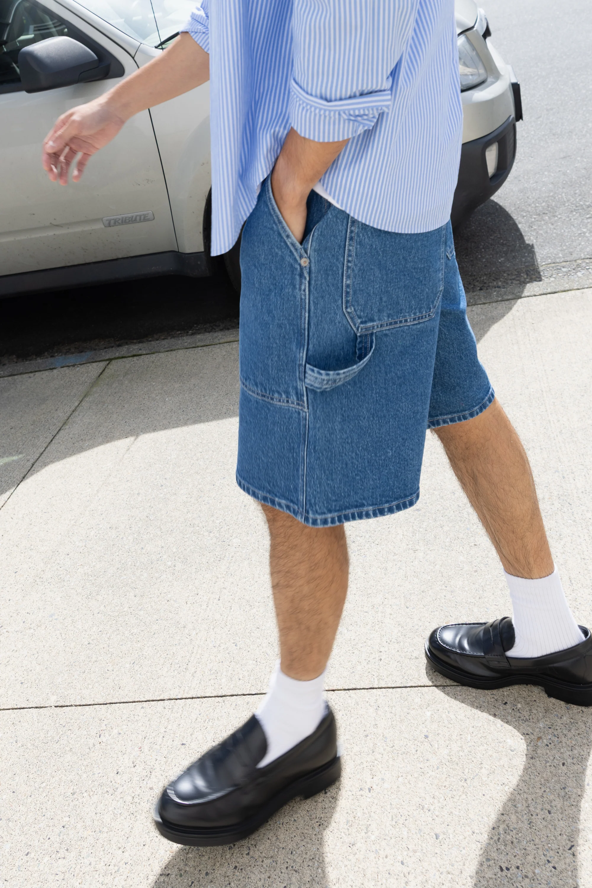 CLASSIC DENIM CARPENTER SHORT - Image 4