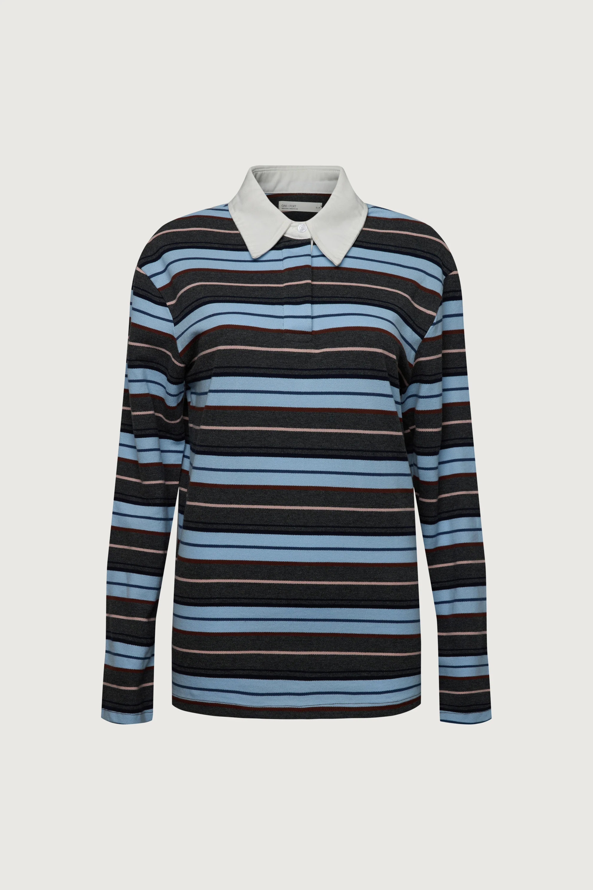 COLLARED CONTRAST STRIPE POLO SHIRT - Image 5