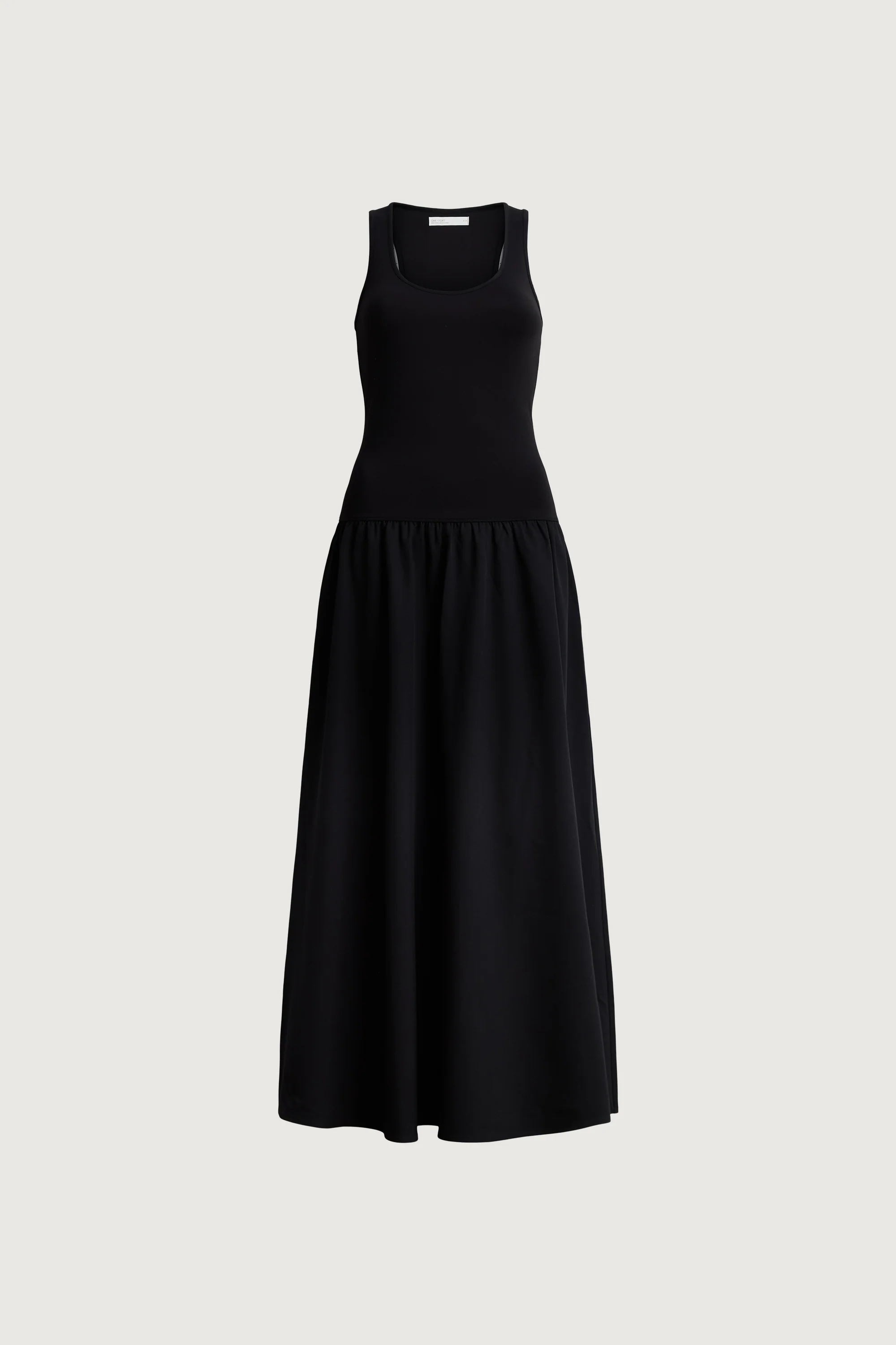CONTRAST FABRIC SLEEVELESS MAXI DRESS - Image 5