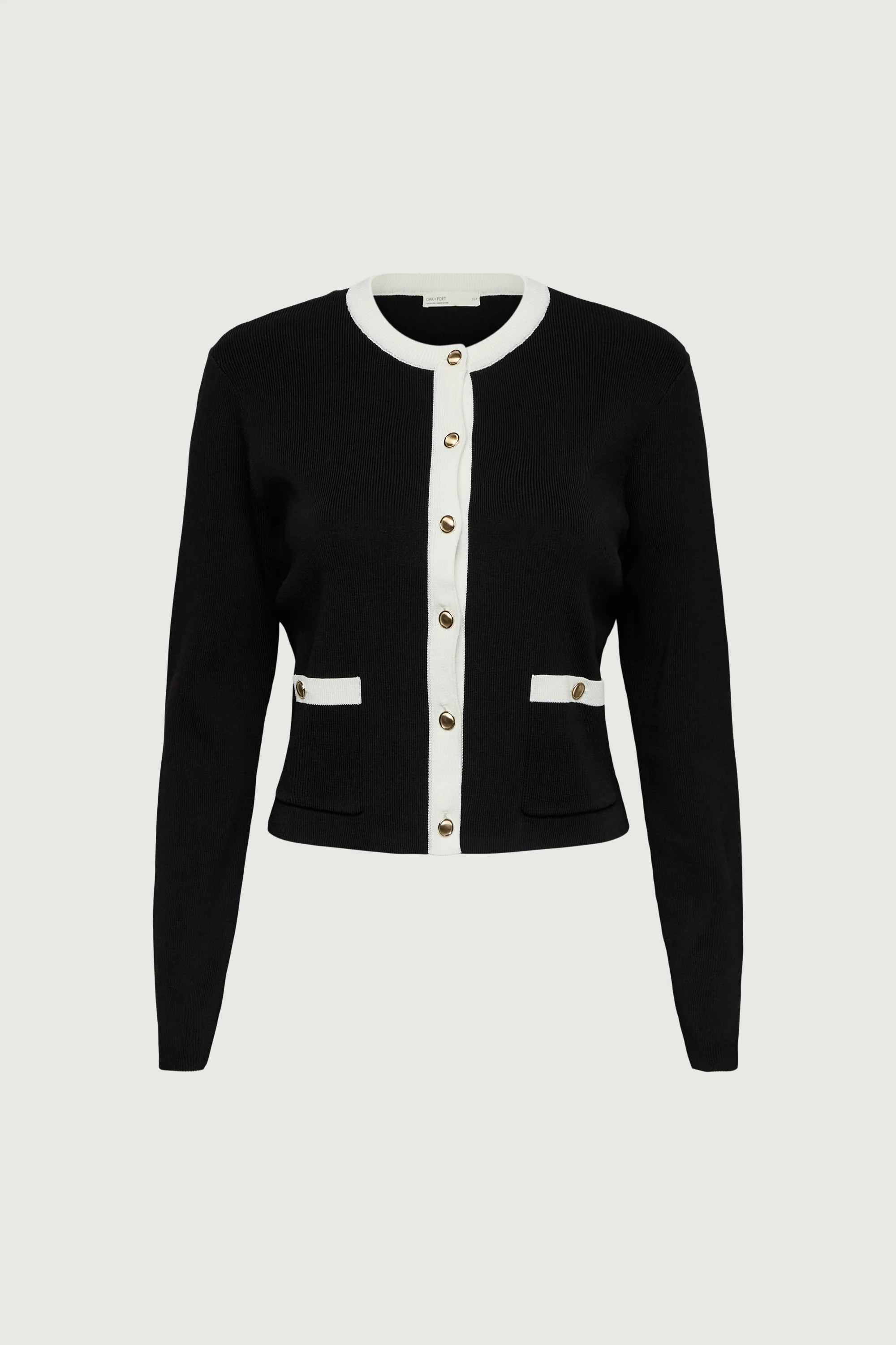 CONTRAST TRIM BUTTON FRONT CARDIGAN - Image 8