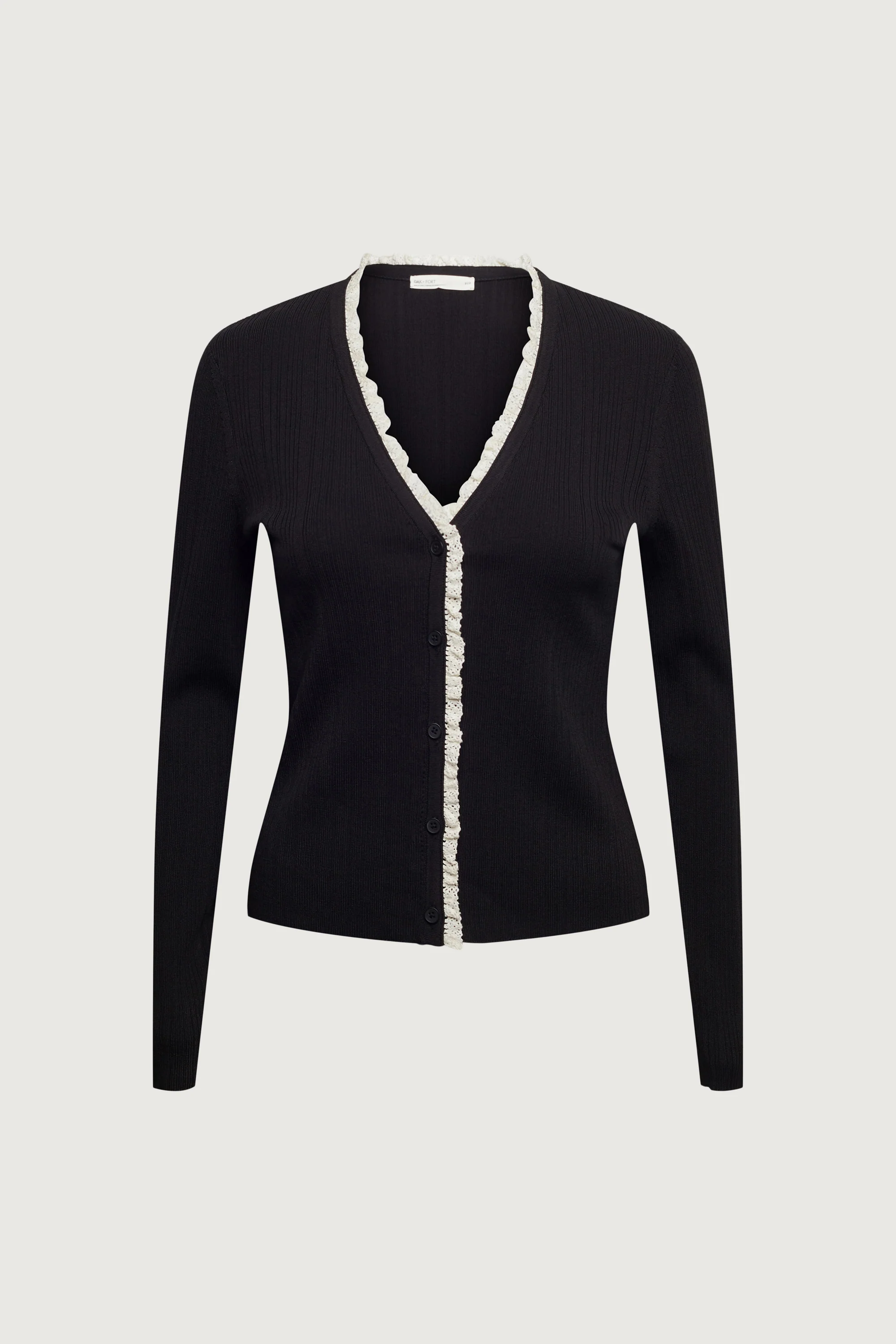 LACE TRIM BUTTON FRONT CARDIGAN - Image 5