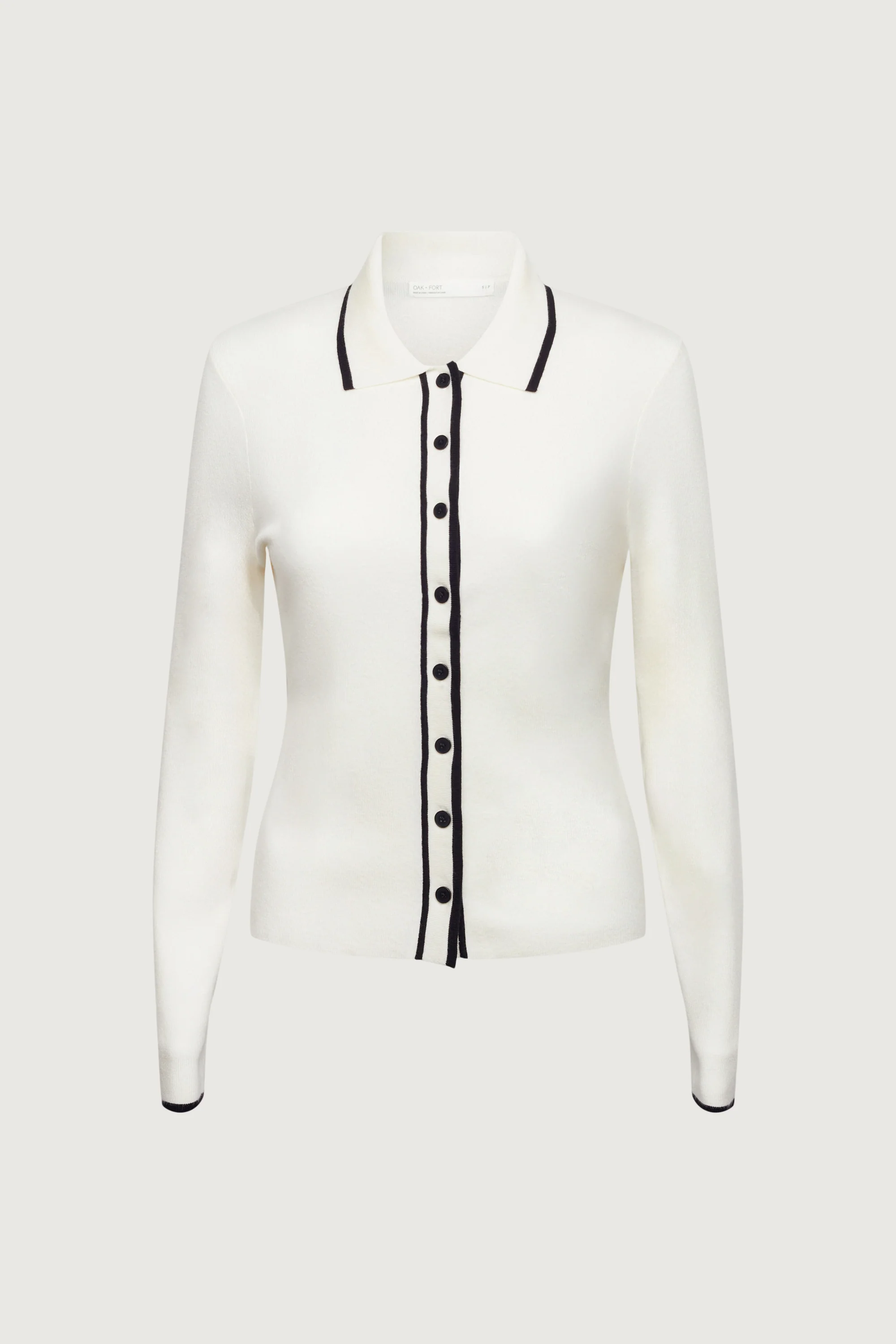CONTRAST TRIM BUTTON FRONT COLLARED CARDIGAN - Image 7