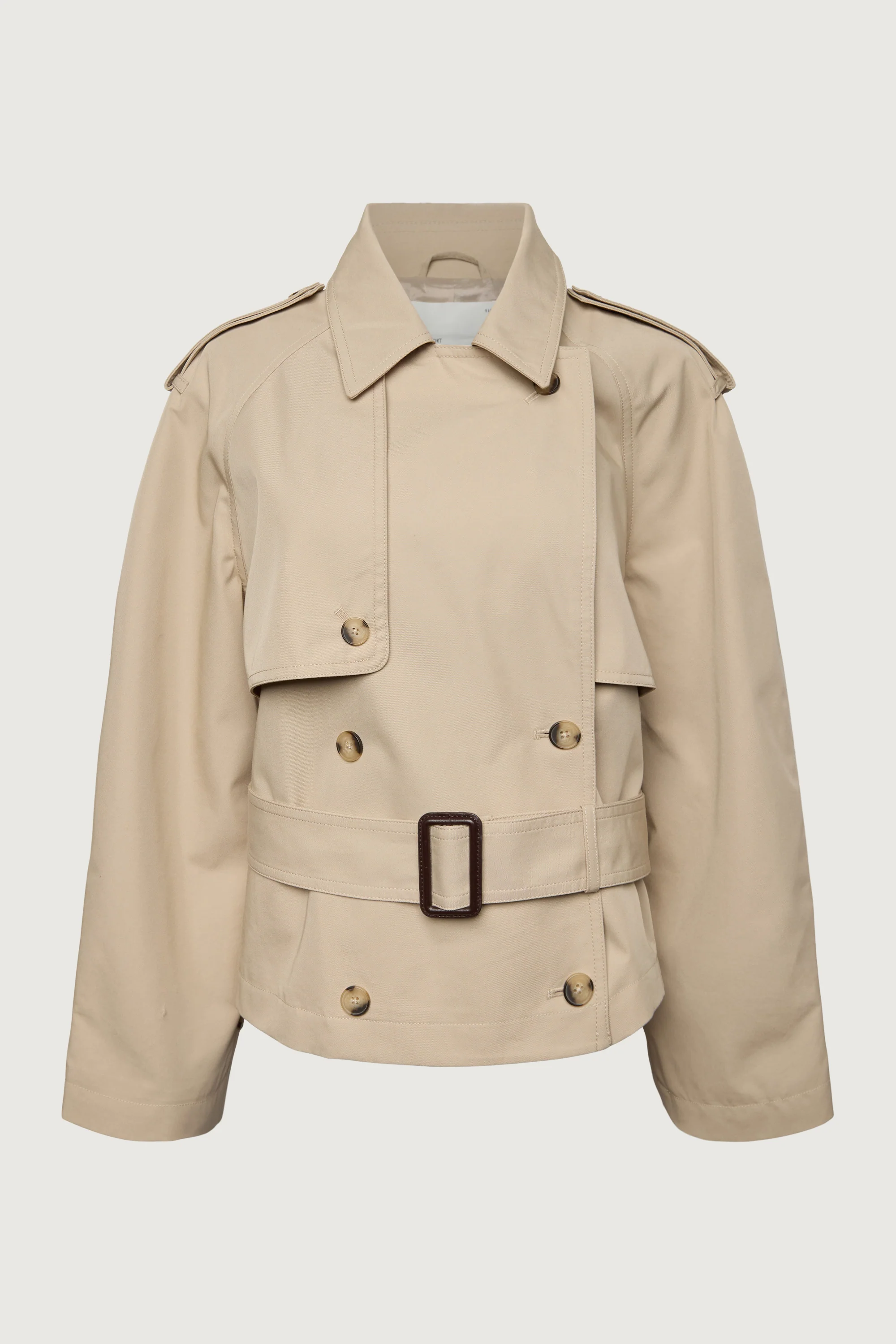 SHORT BELTED TRENCH COAT - Image 5