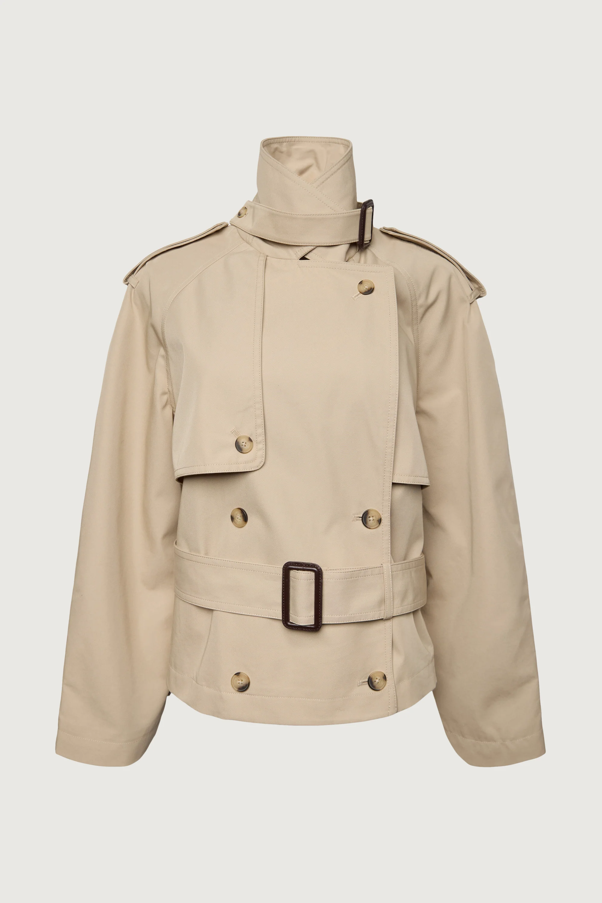 SHORT BELTED TRENCH COAT - Image 7