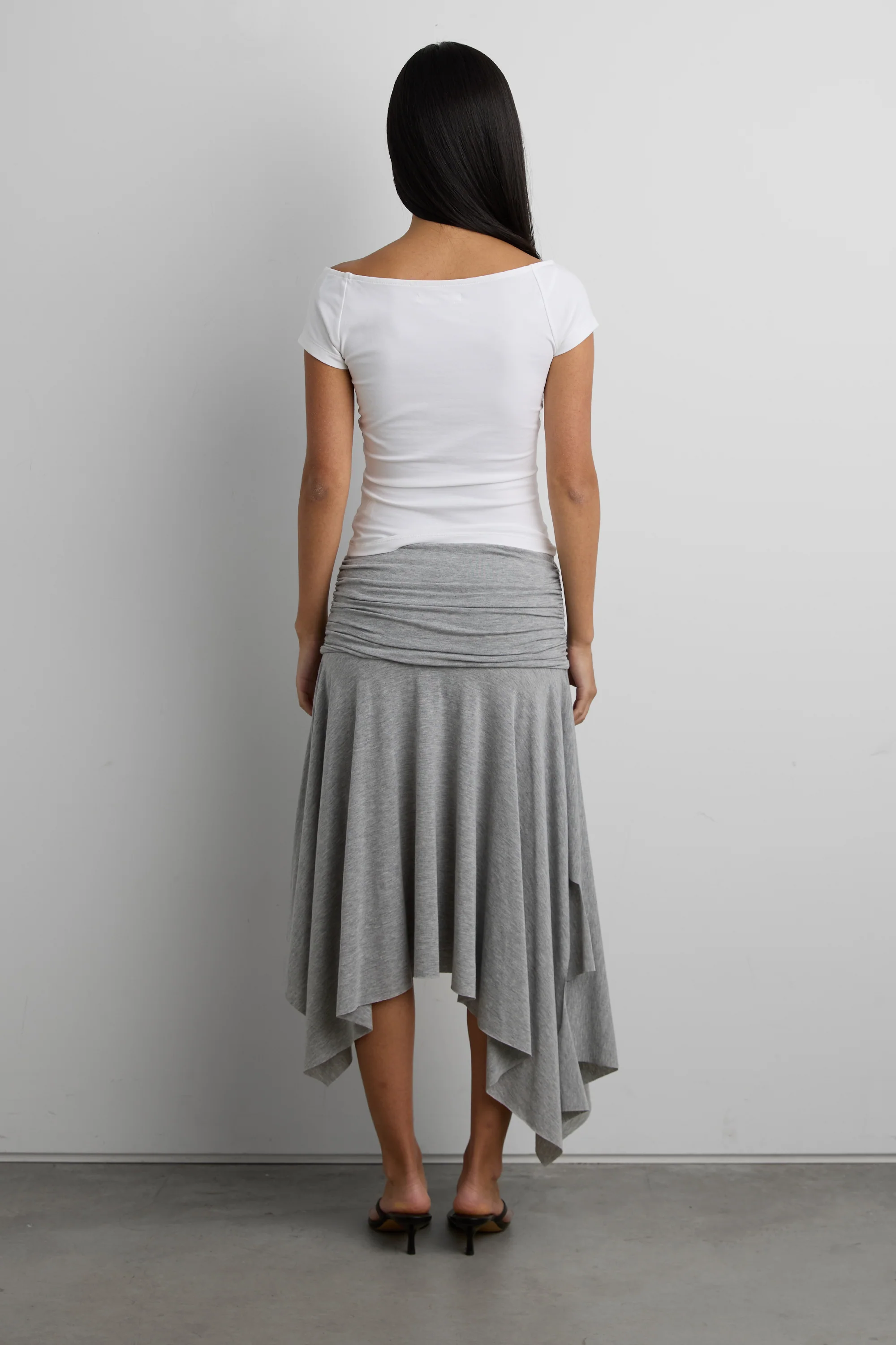 COTTON WIDE NECKLINE TOP - Image 3