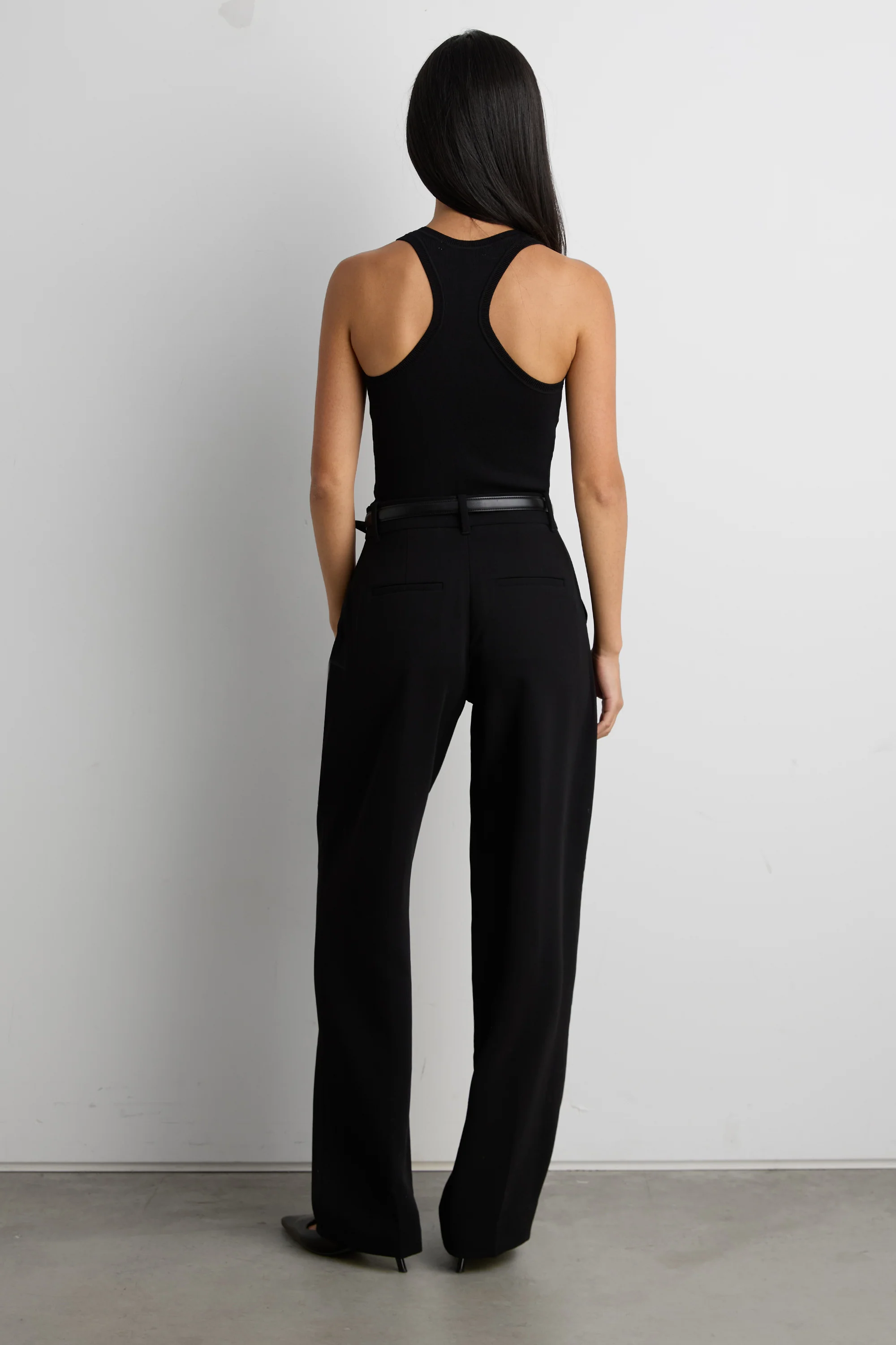 CREPE WIDE LEG TAILORED TROUSER - Image 3