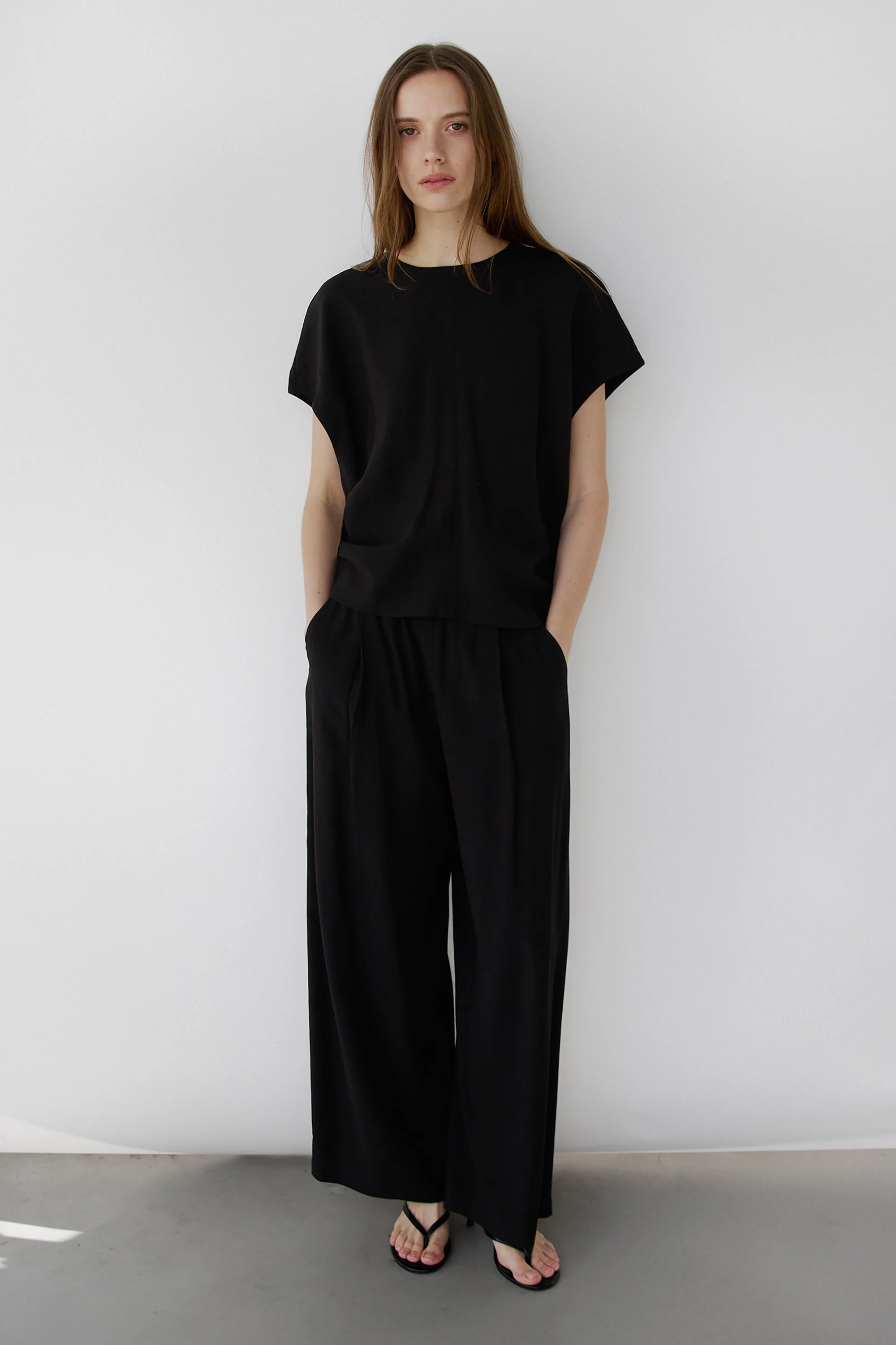 CRINKLED RAYON SHORT SLEEVE TOP - Image 6