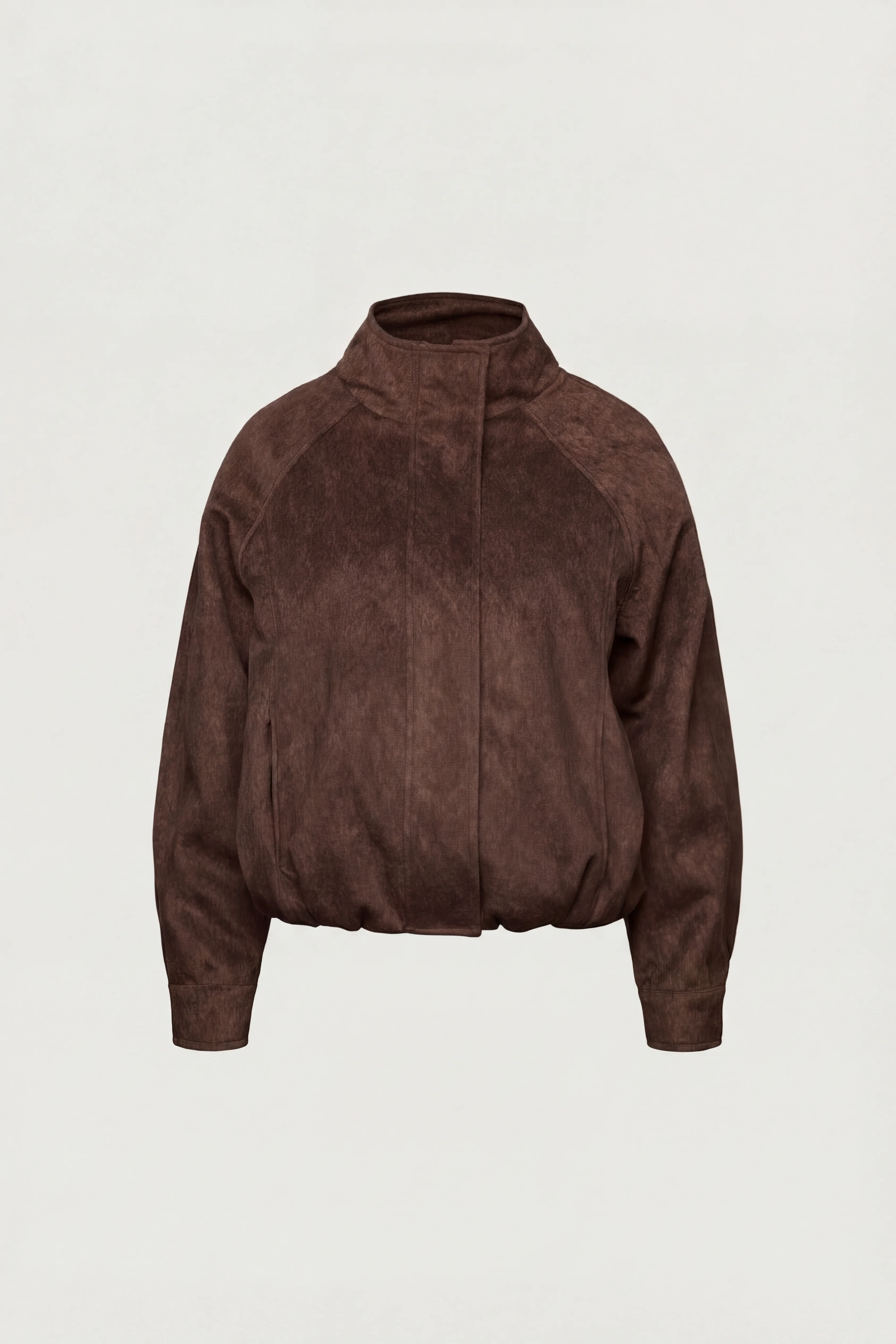 CROPPED TEXTURED FUNNEL NECK JACKET - Image 8