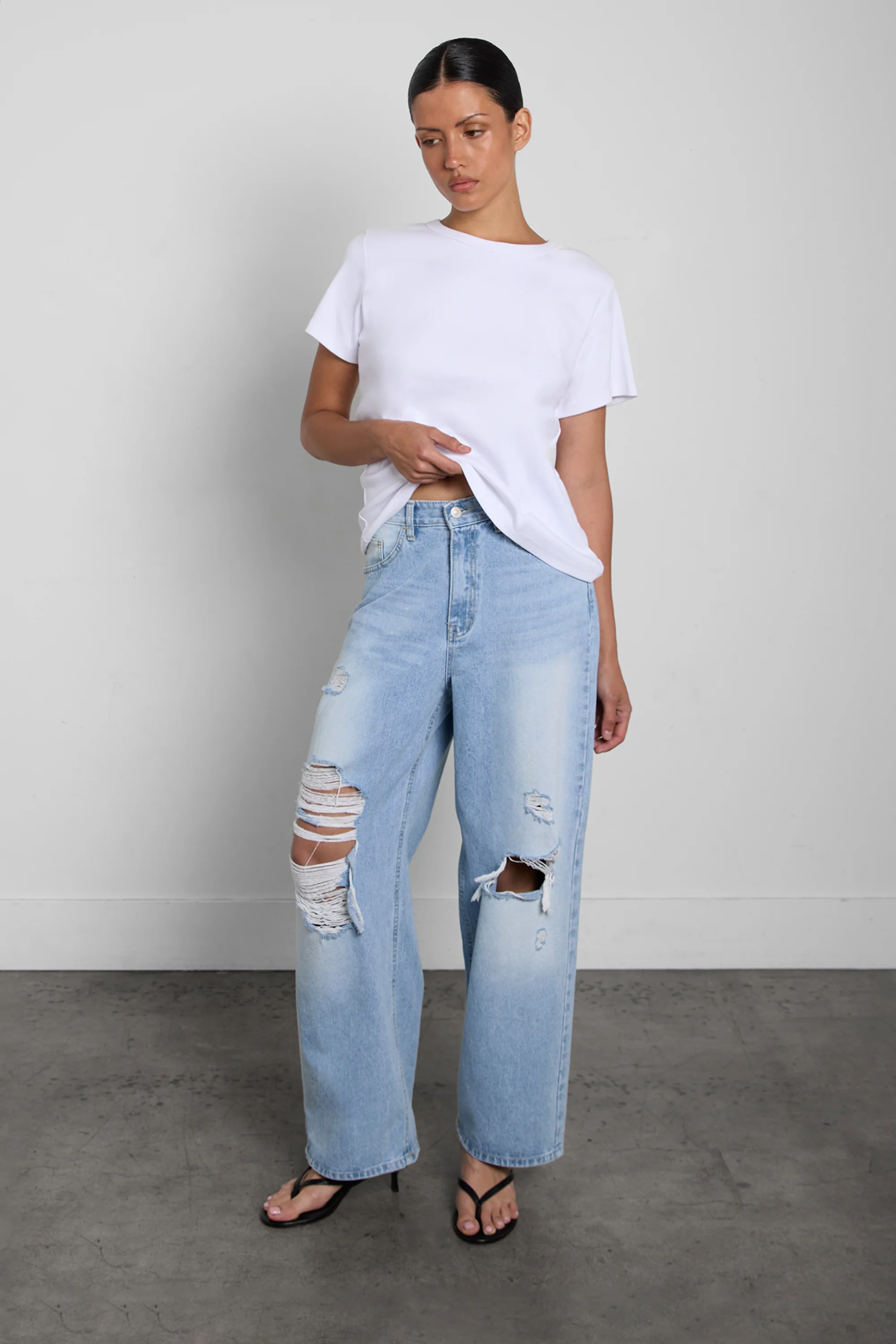 DISTRESSED VINTAGE BAGGY JEAN - Image 3