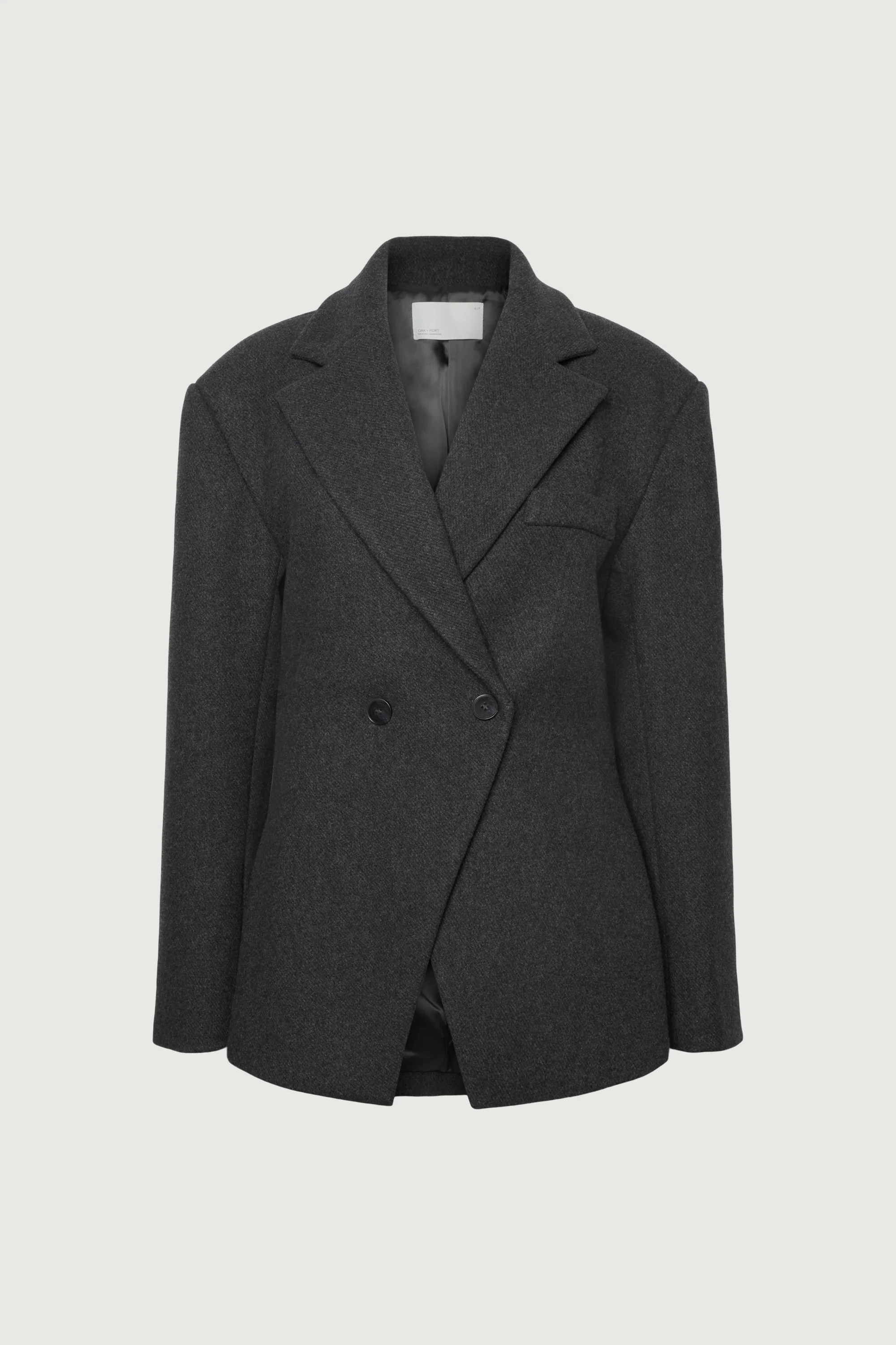 DOUBLE-BREASTED WOOL BLEND WAIST BLAZER COAT - Image 3