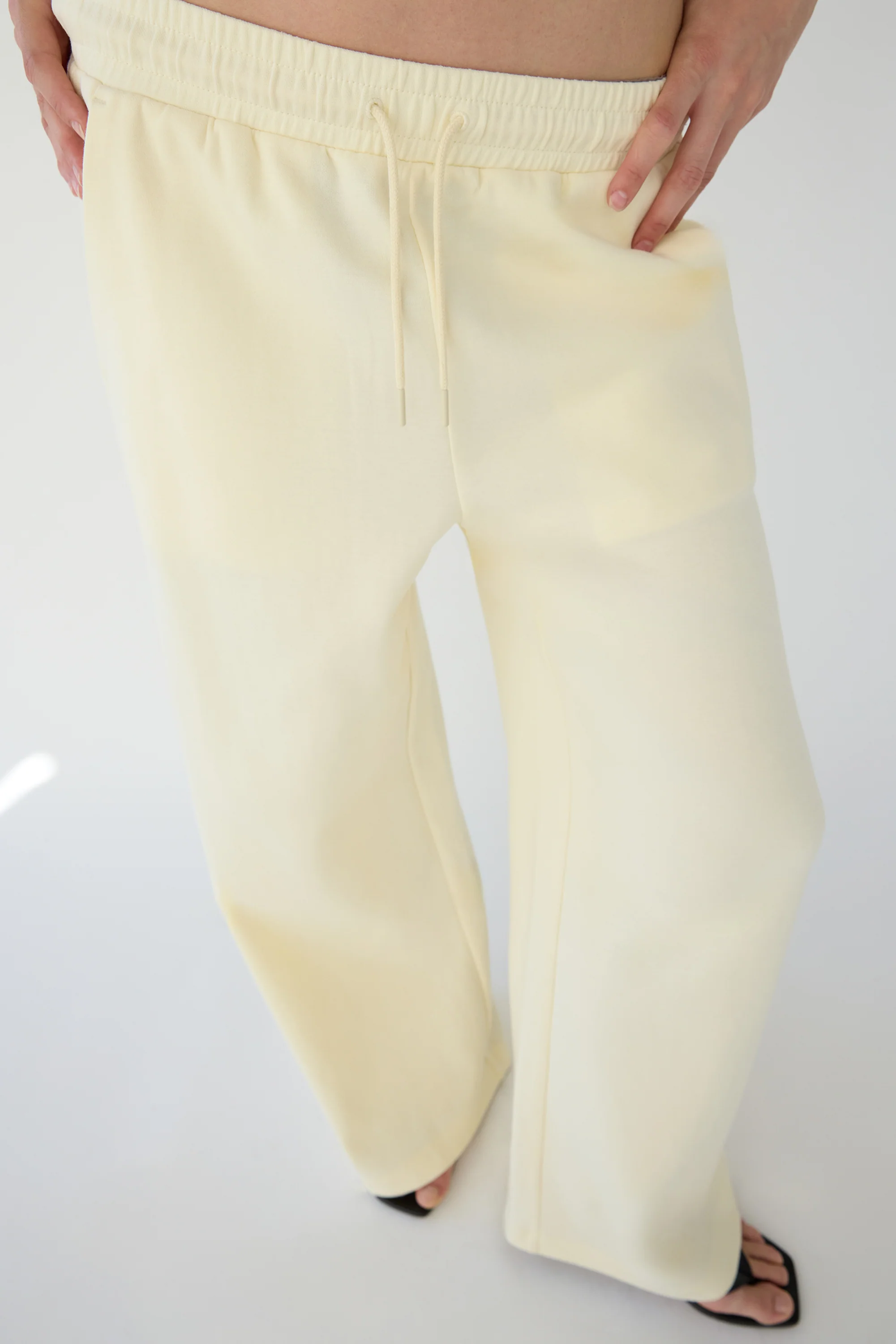DOUBLE-KNIT COTTON BLEND WIDE LEG PANT - Image 2