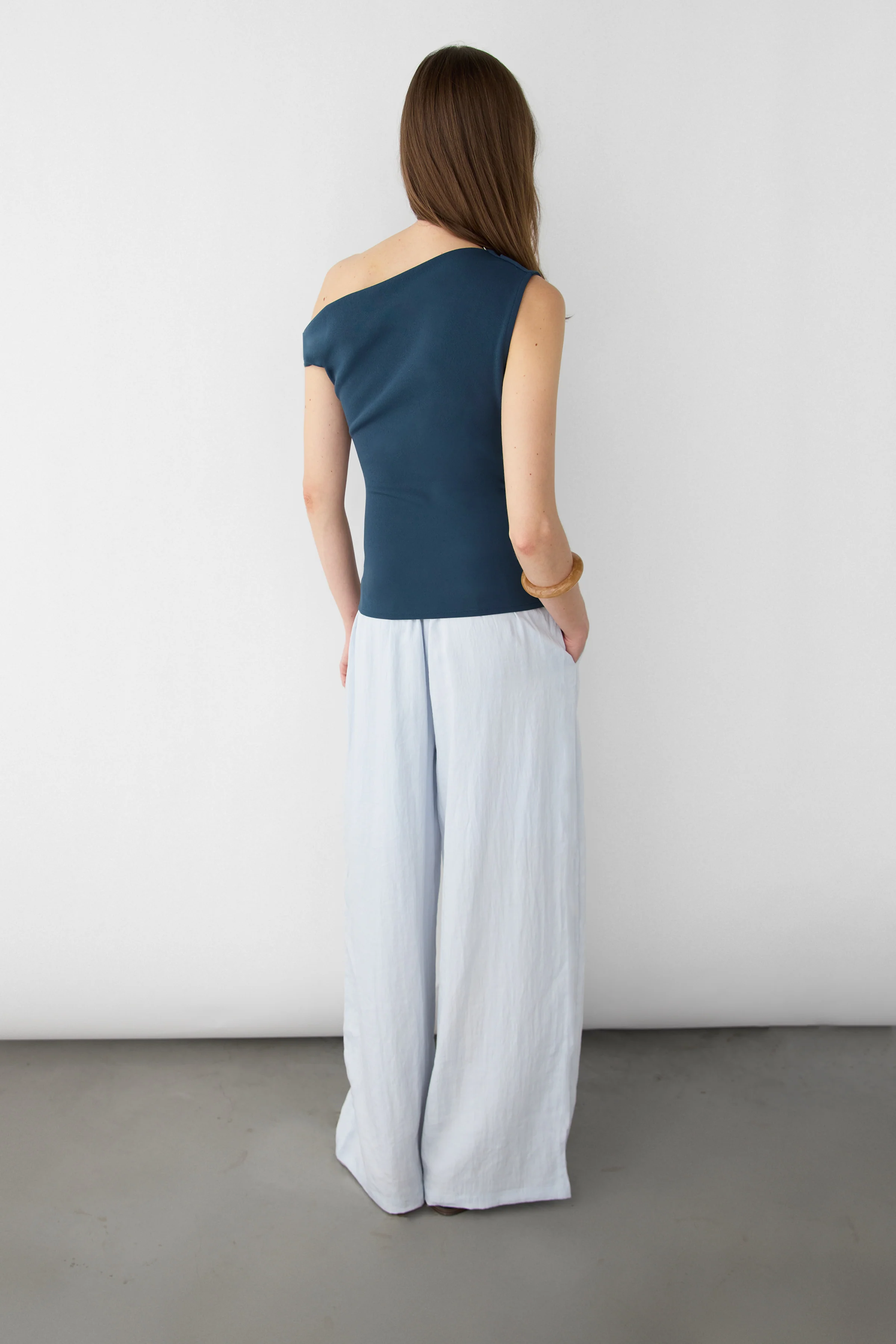 DRAWSTRING WAIST WIDE LEG PANT - Image 3