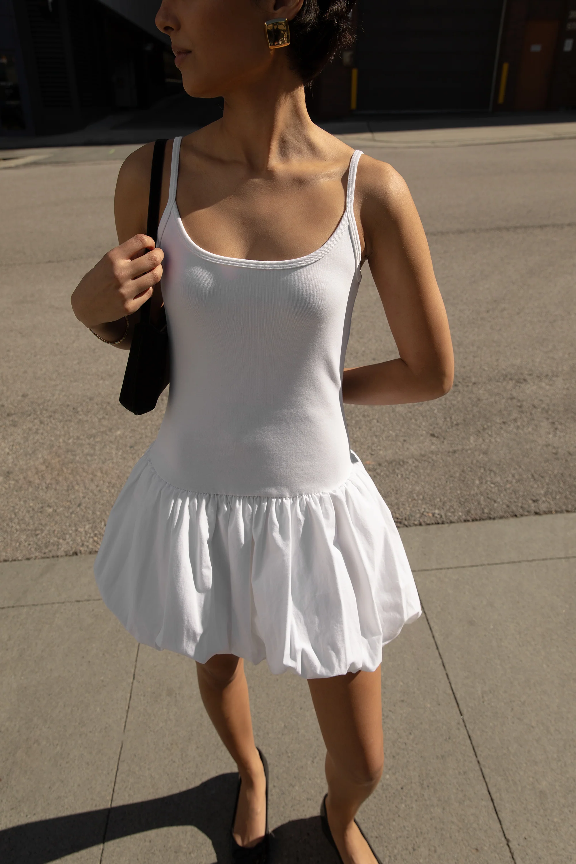 DROP WAIST BUBBLE HEM MINI DRESS - Image 7
