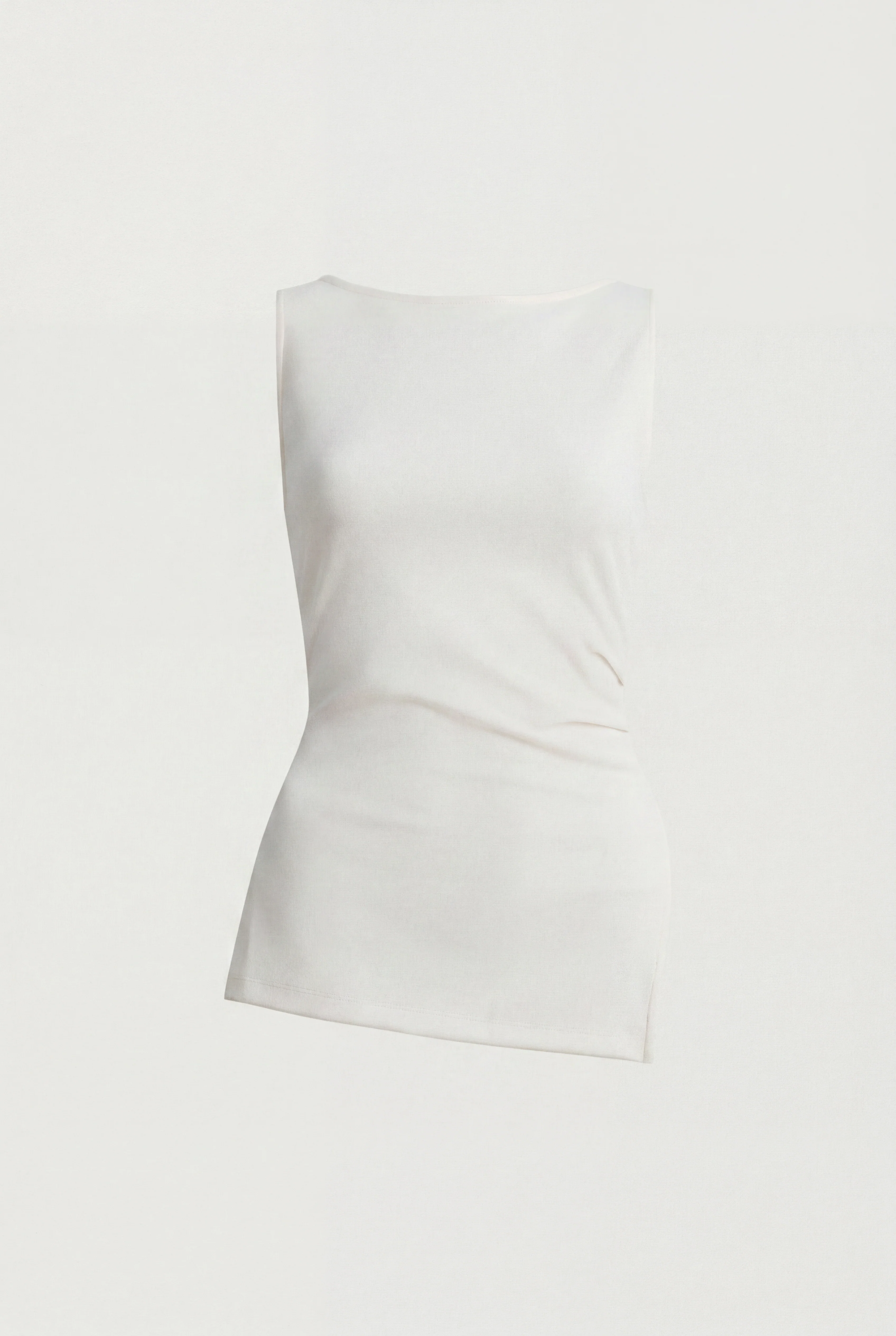 FITTED SLEEVELESS TOP WITH ASYMMETRICAL HEM - Image 7