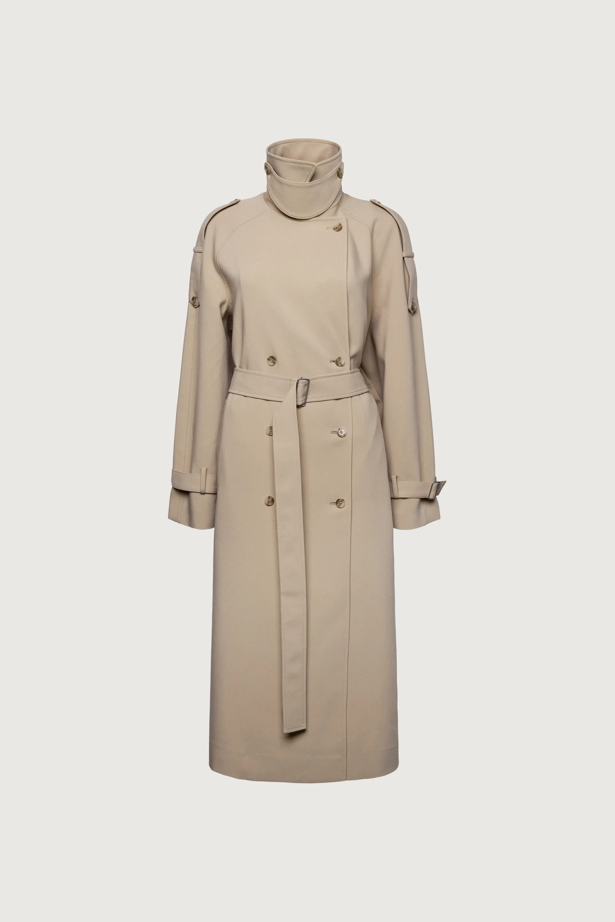 OVERSIZED TRENCH COAT WITH FUNNEL NECK - Image 14