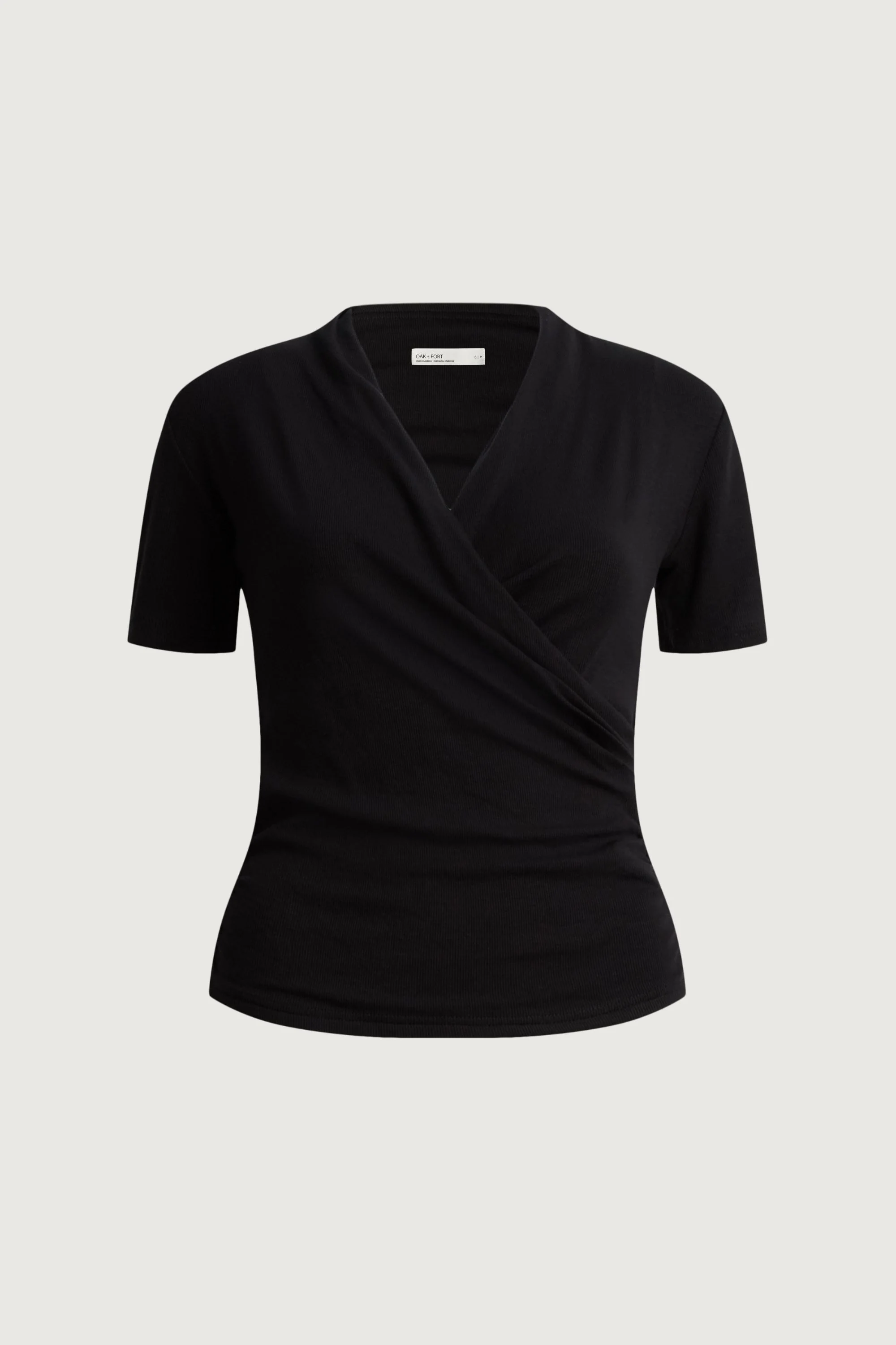 GATHERED V-NECK SURPLICE T-SHIRT - Image 5