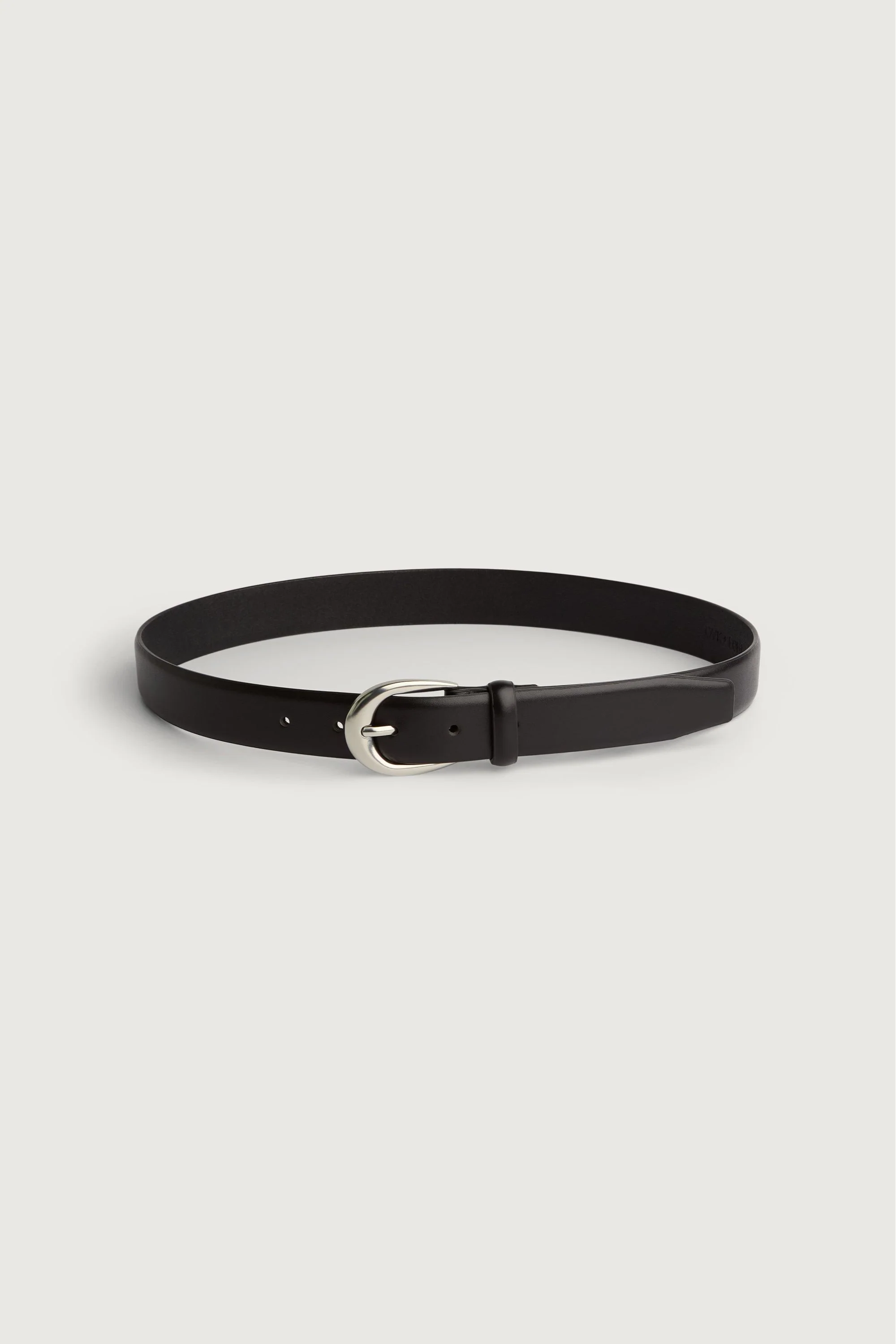 GENUINE LEATHER BRUSHED METAL BELT