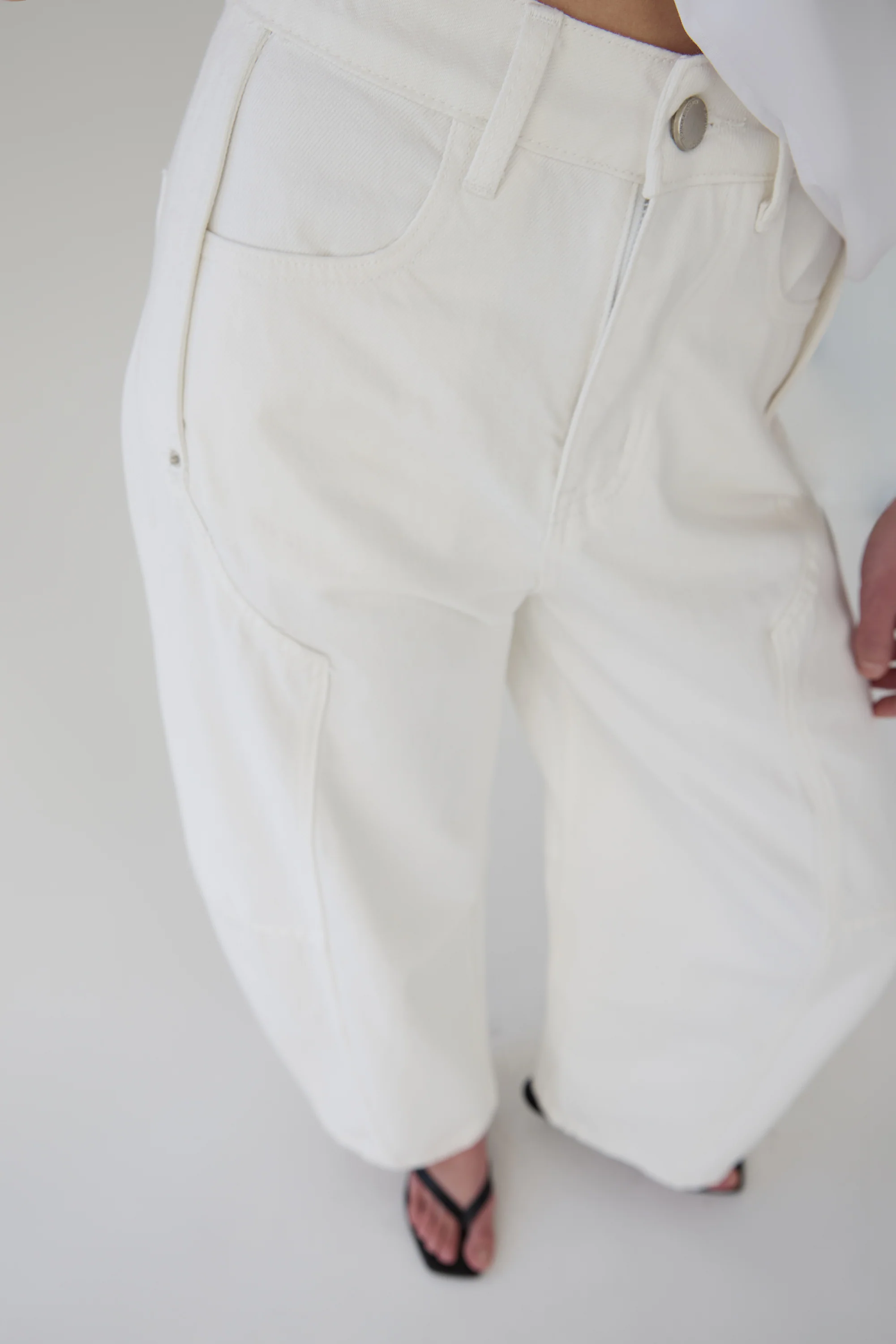 WHITE WORKWEAR BARREL JEAN - Image 3