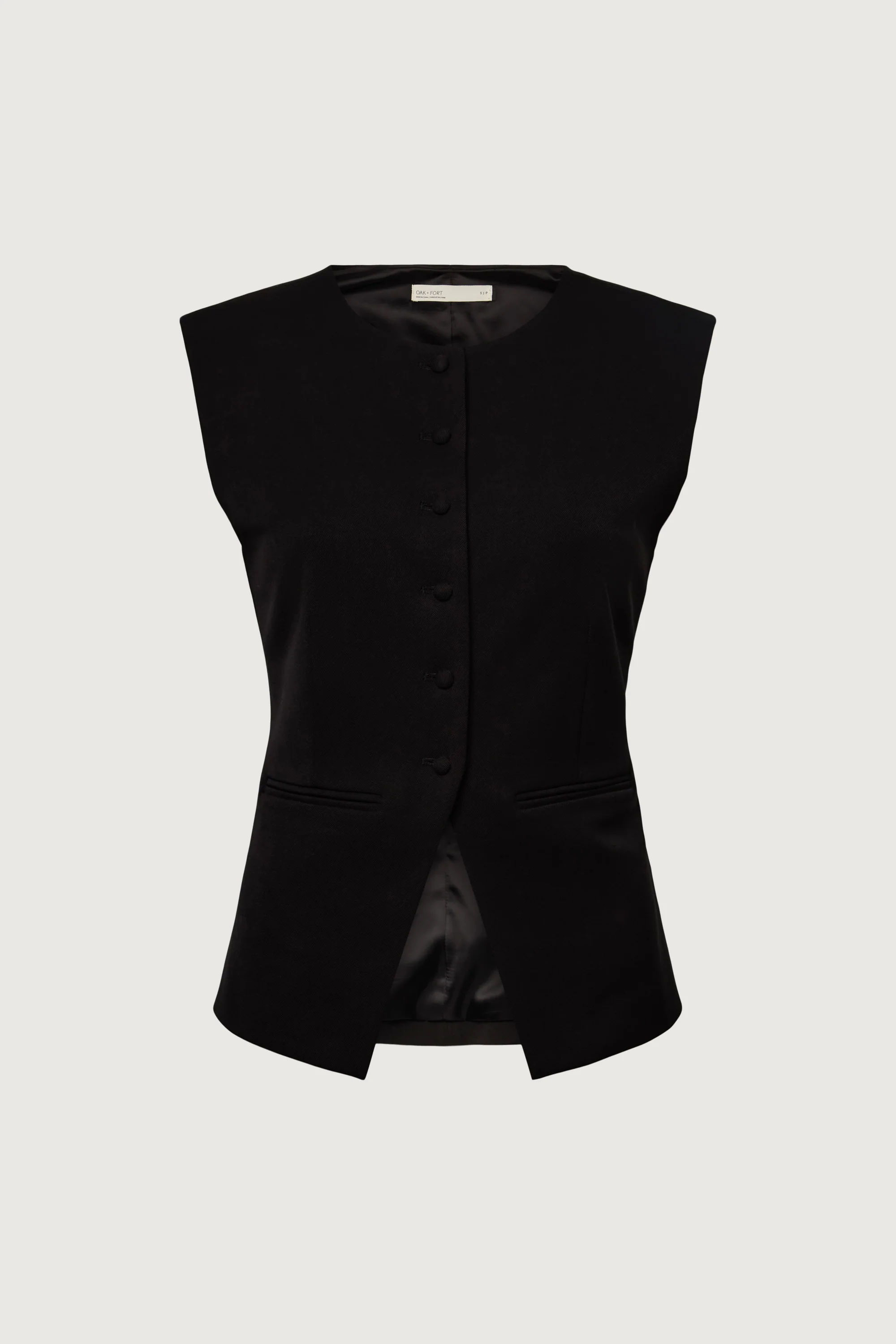 HIGH NECKLINE BUTTON UP VEST - Image 6