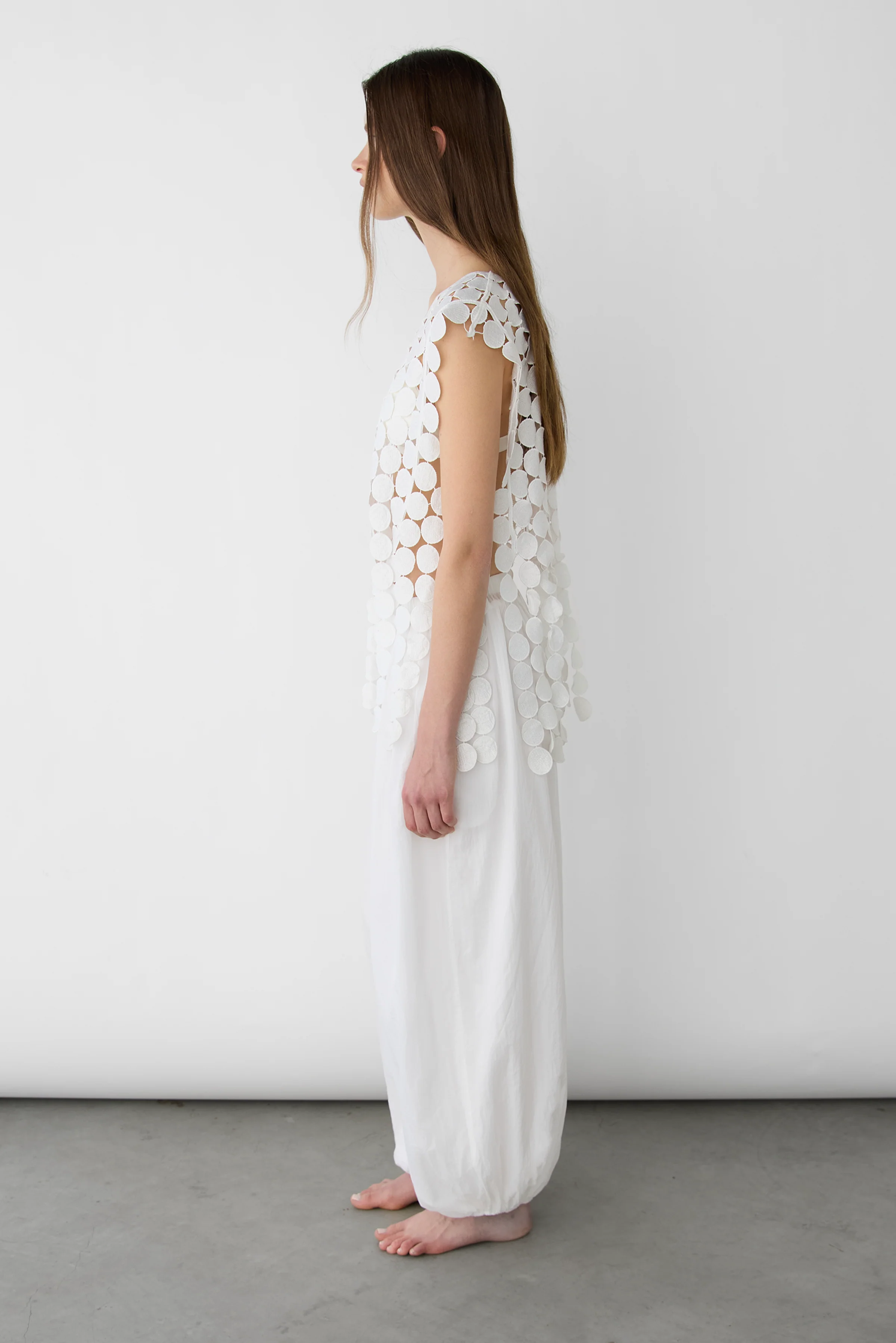 HONEY COMB CUTOUT WOVEN TOP - Image 3